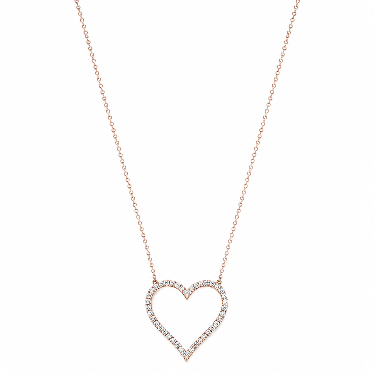 White Gold Diamond Heart Pendant