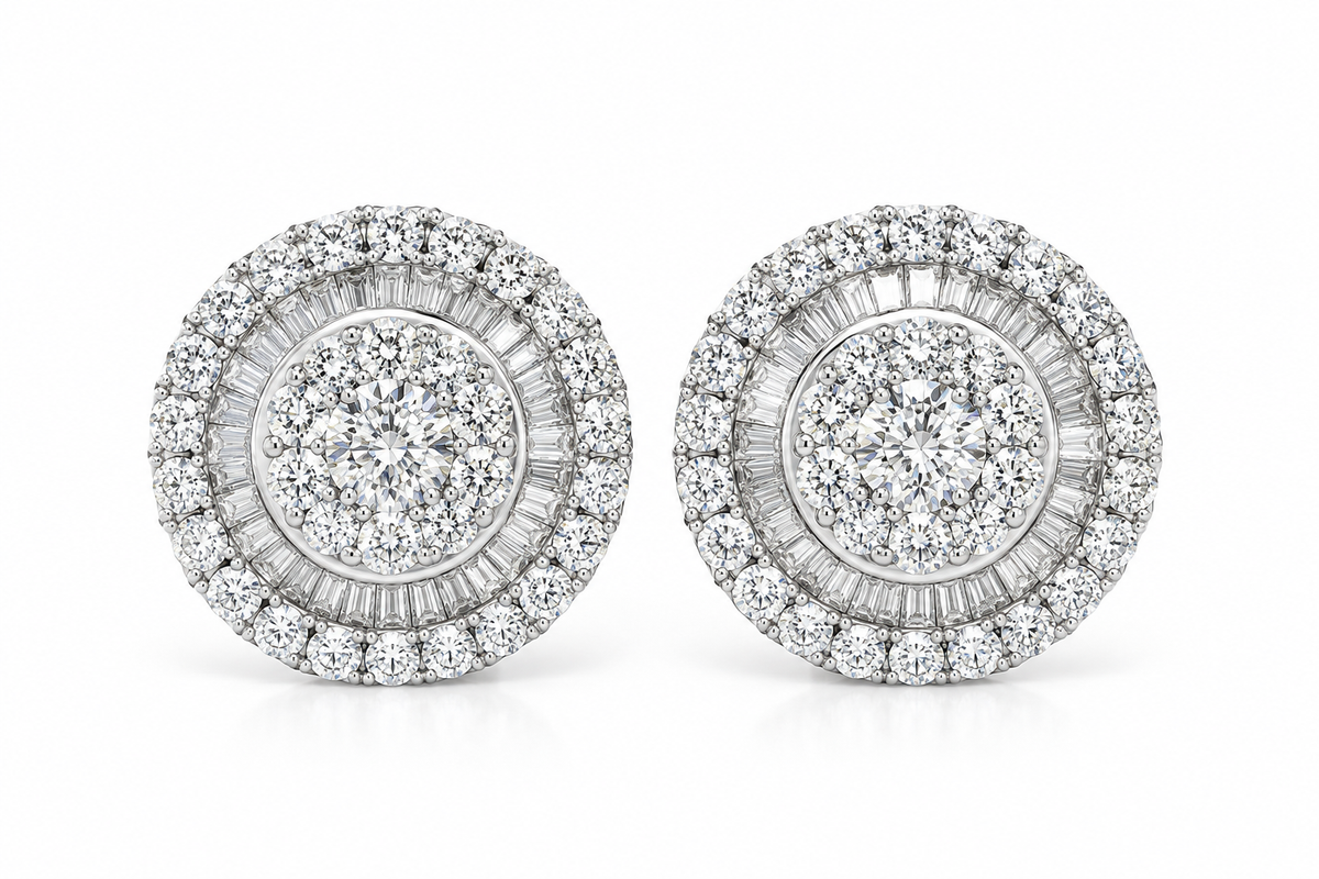 White Gold Diamond Earrings