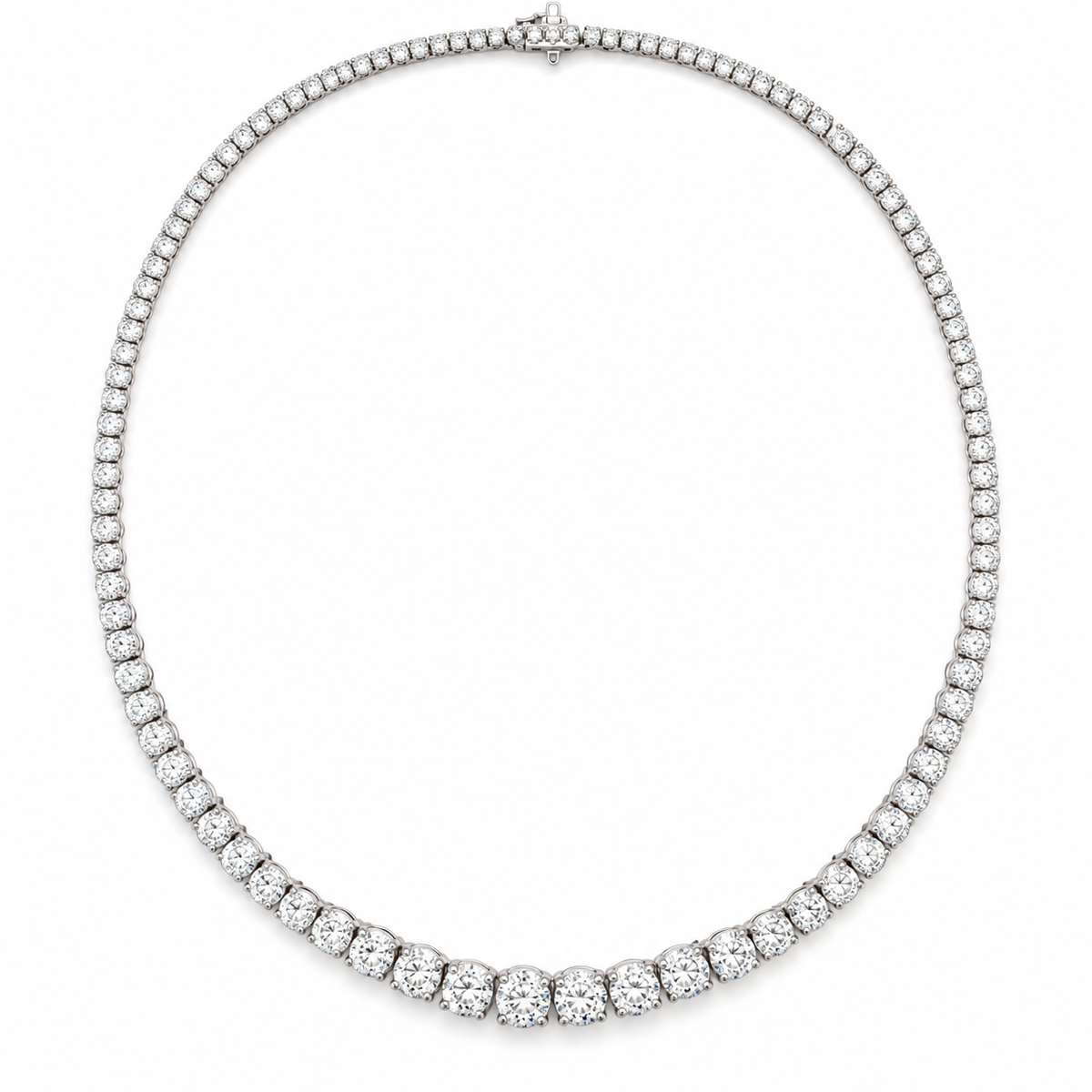 White Gold Diamond Tennis Necklace