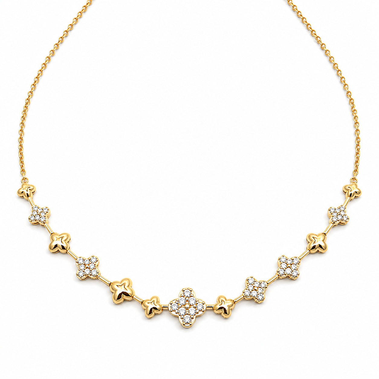 Yellow Gold Diamond Necklace