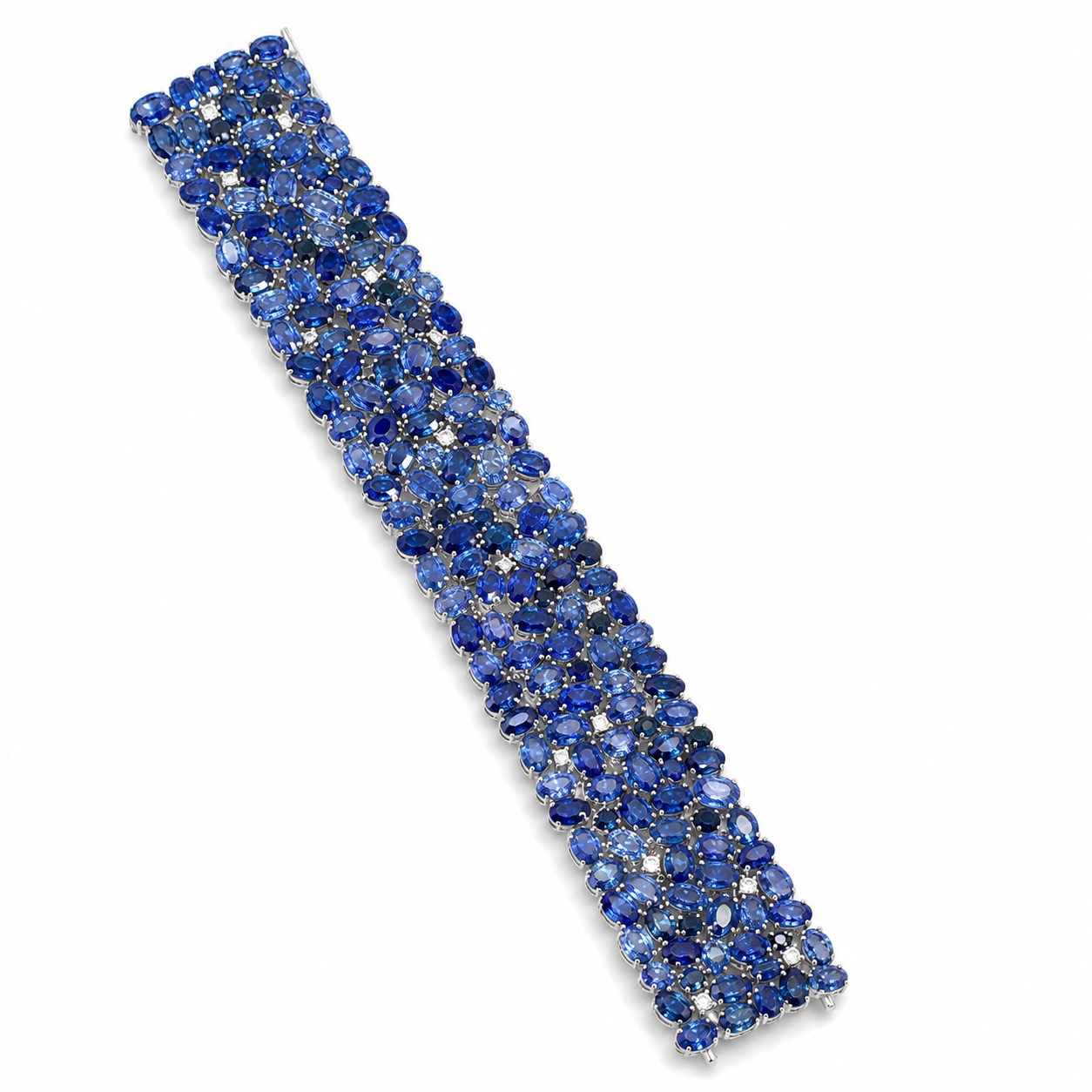 White Gold Sapphire and Diamond Bracelet