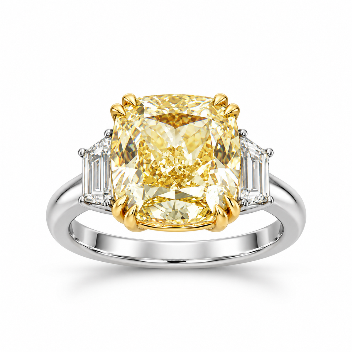 Platinum Fancy-Solitaire Diamon Ring