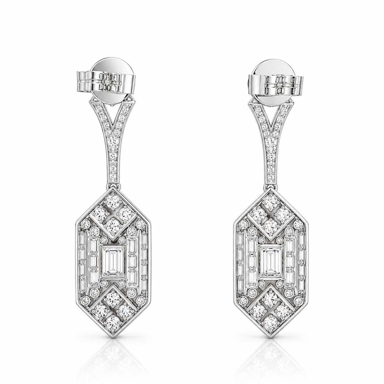 White Gold Diamond Earrings