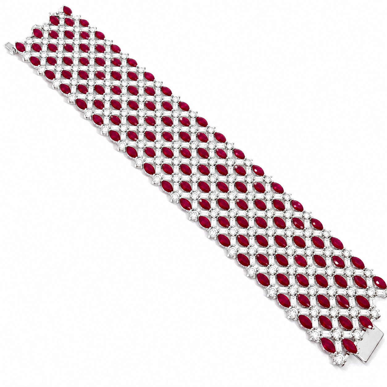 White Gold Ruby Bracelet