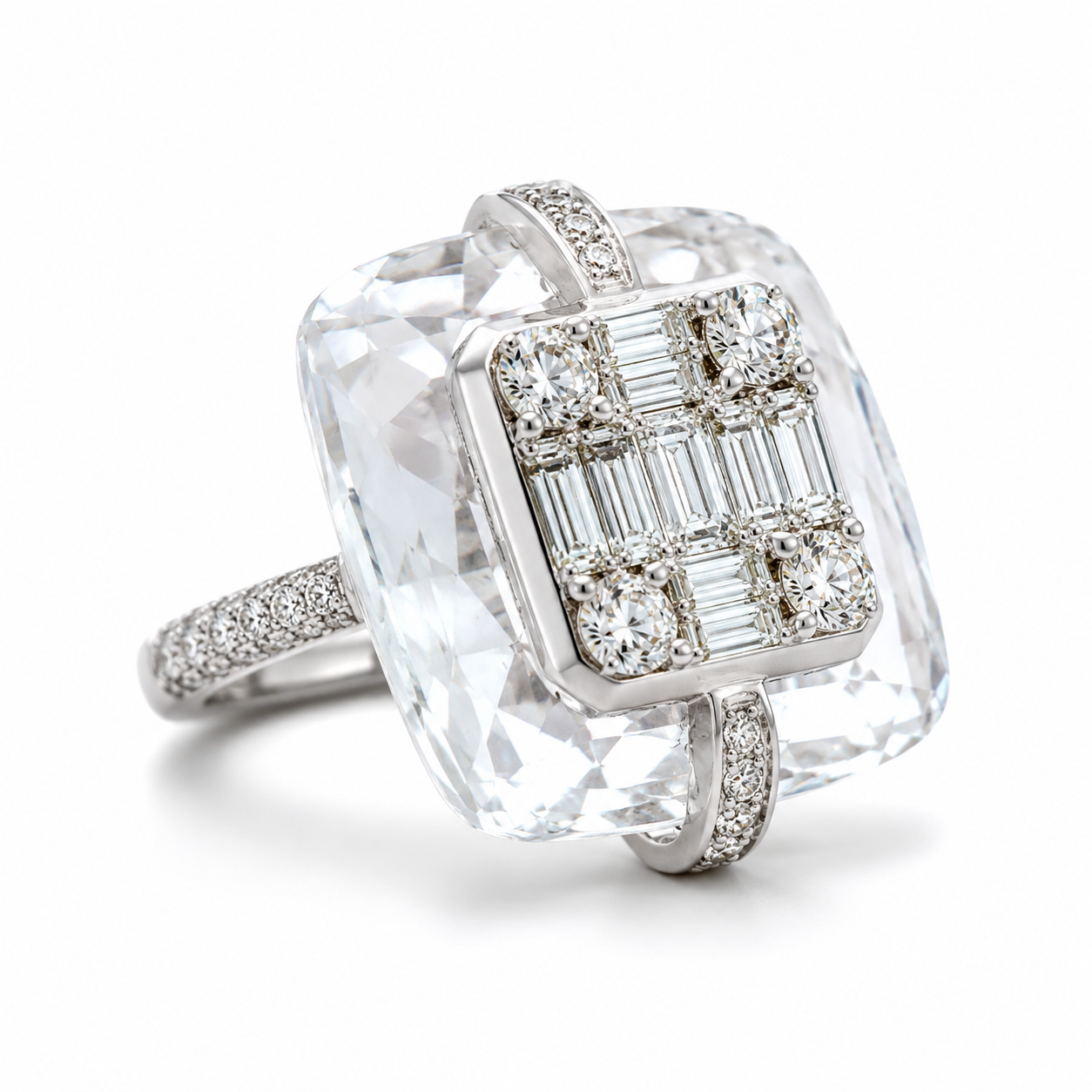 White Gold Diamond Cristal Ring