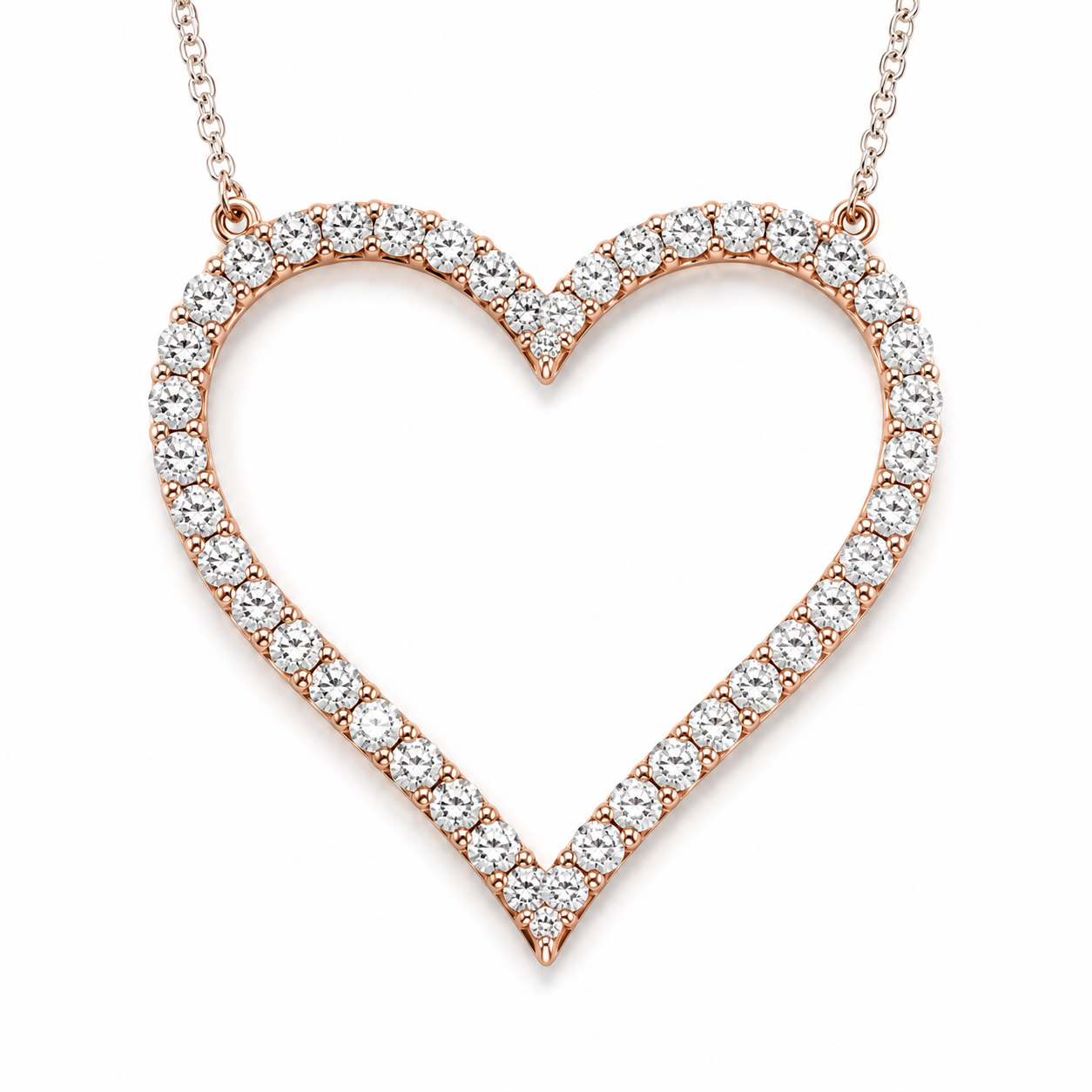 White Gold Diamond Heart Pendant