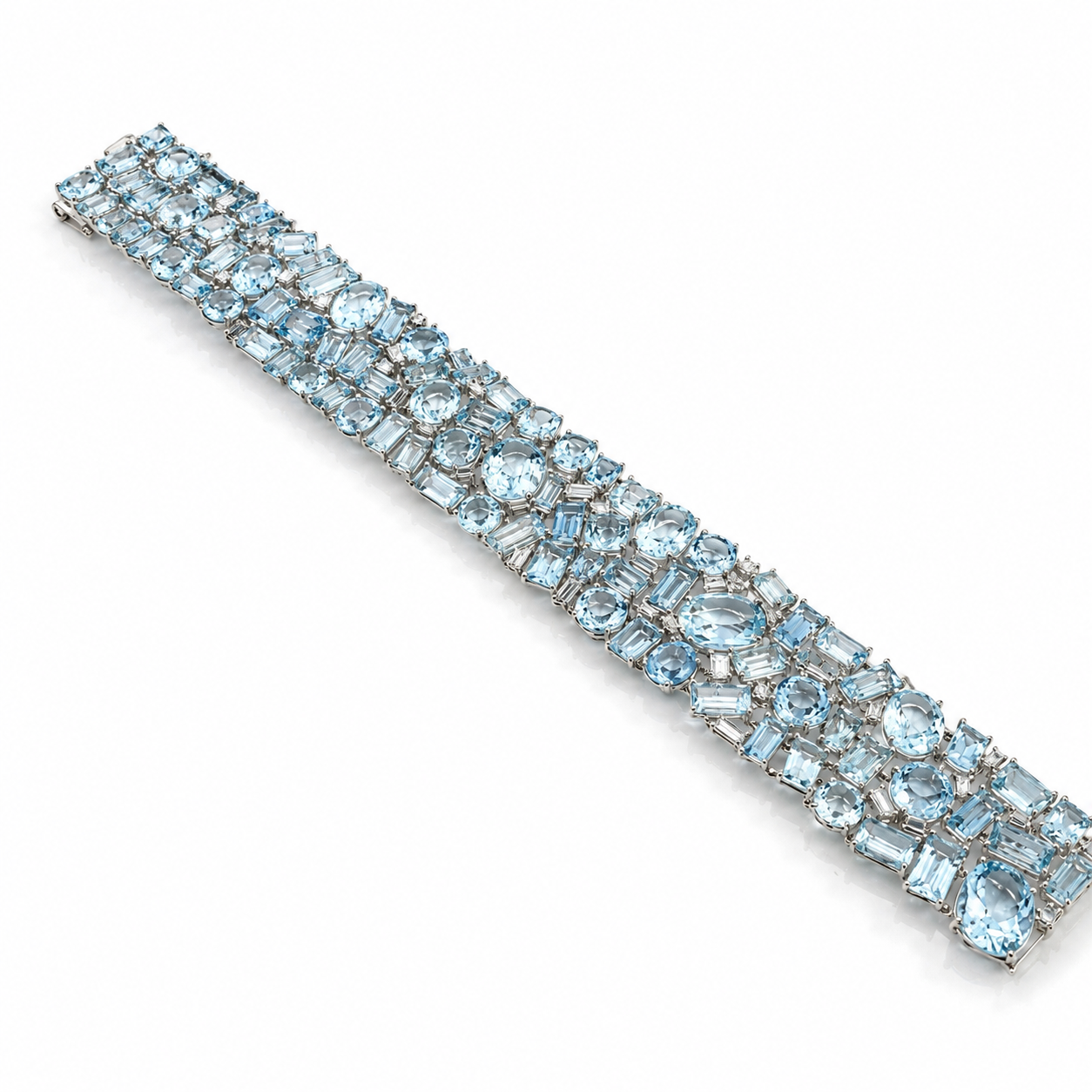 White Gold Aquamarine Bracelet