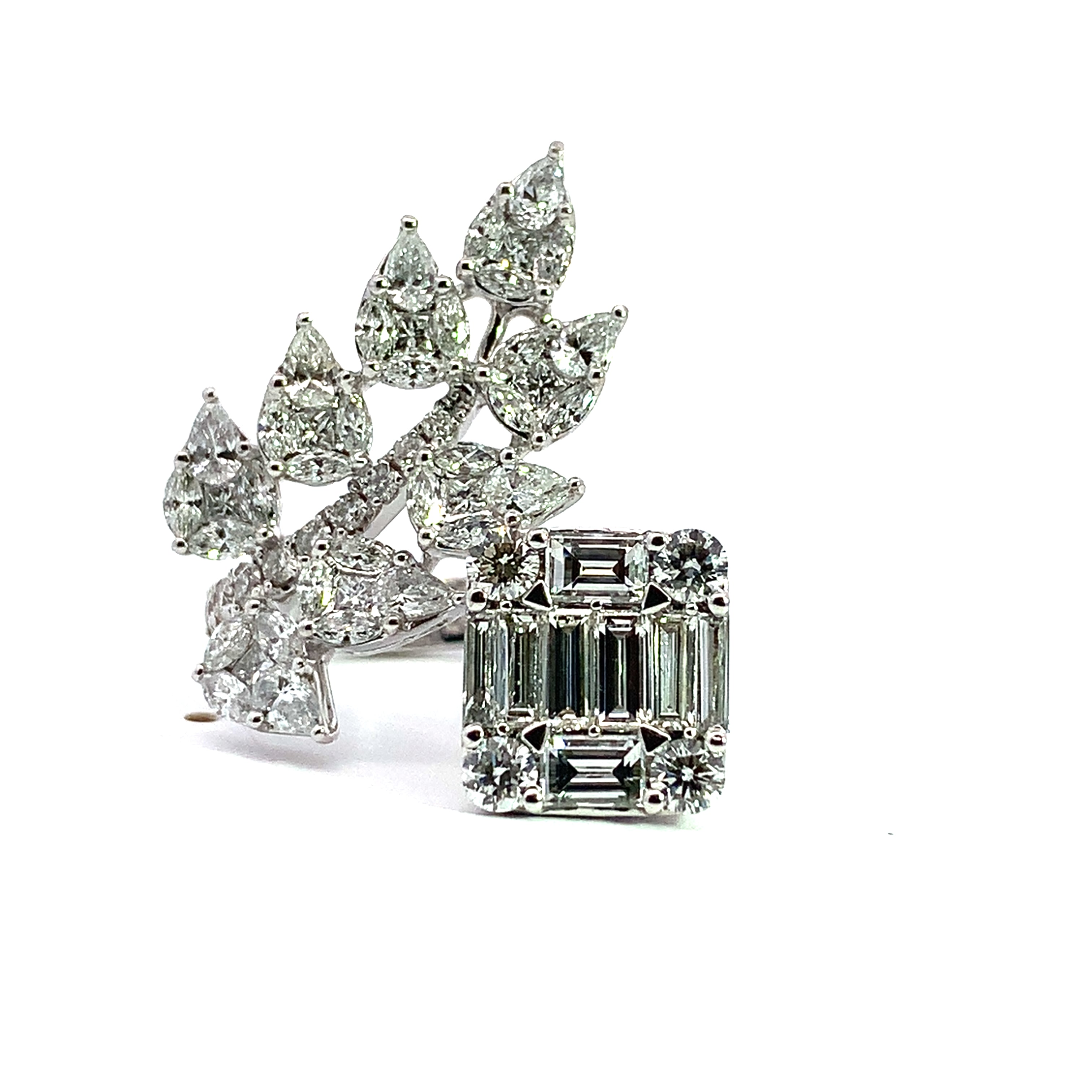 White Gold Ring with Diamond Only Stones
