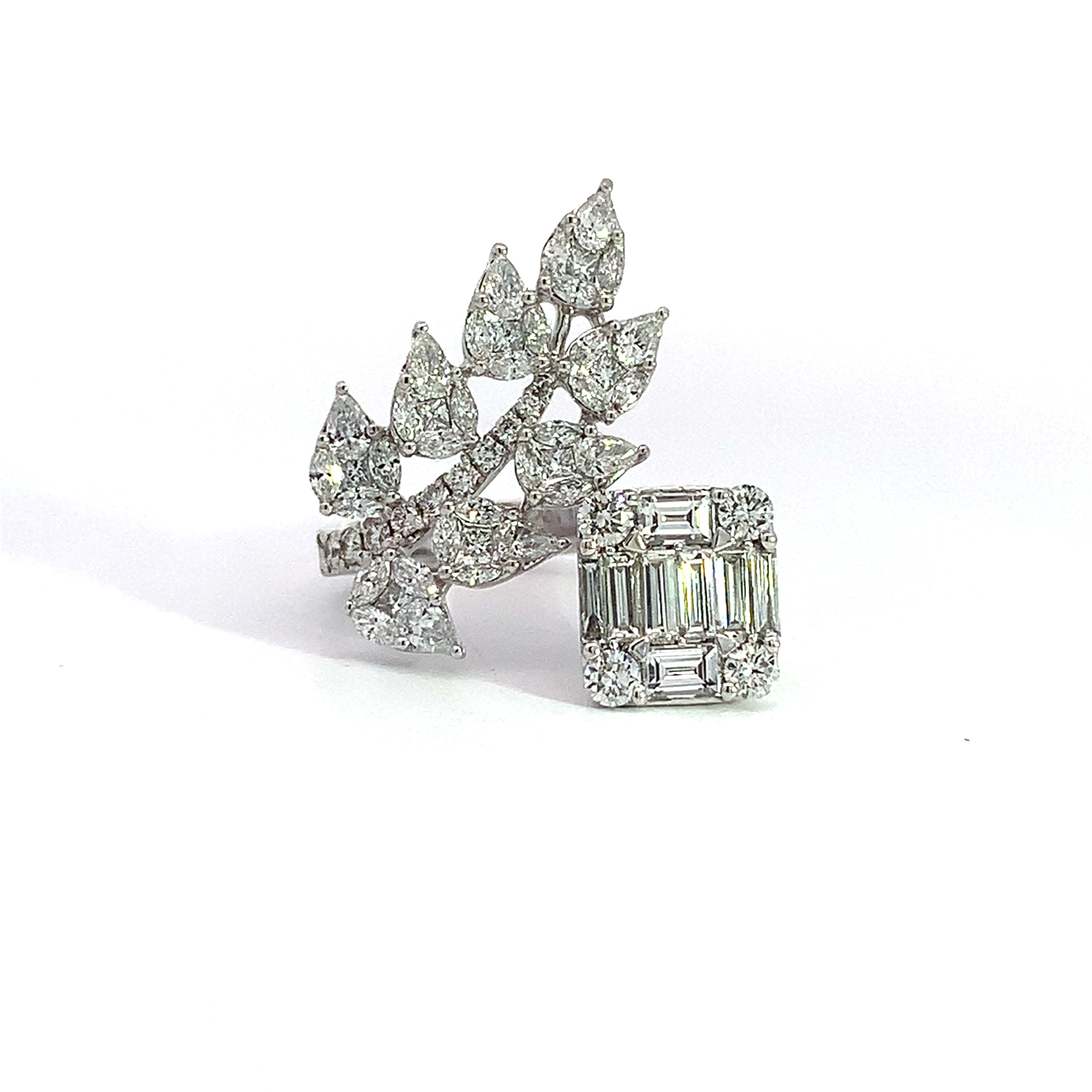 White Gold Ring with Diamond Only Stones
