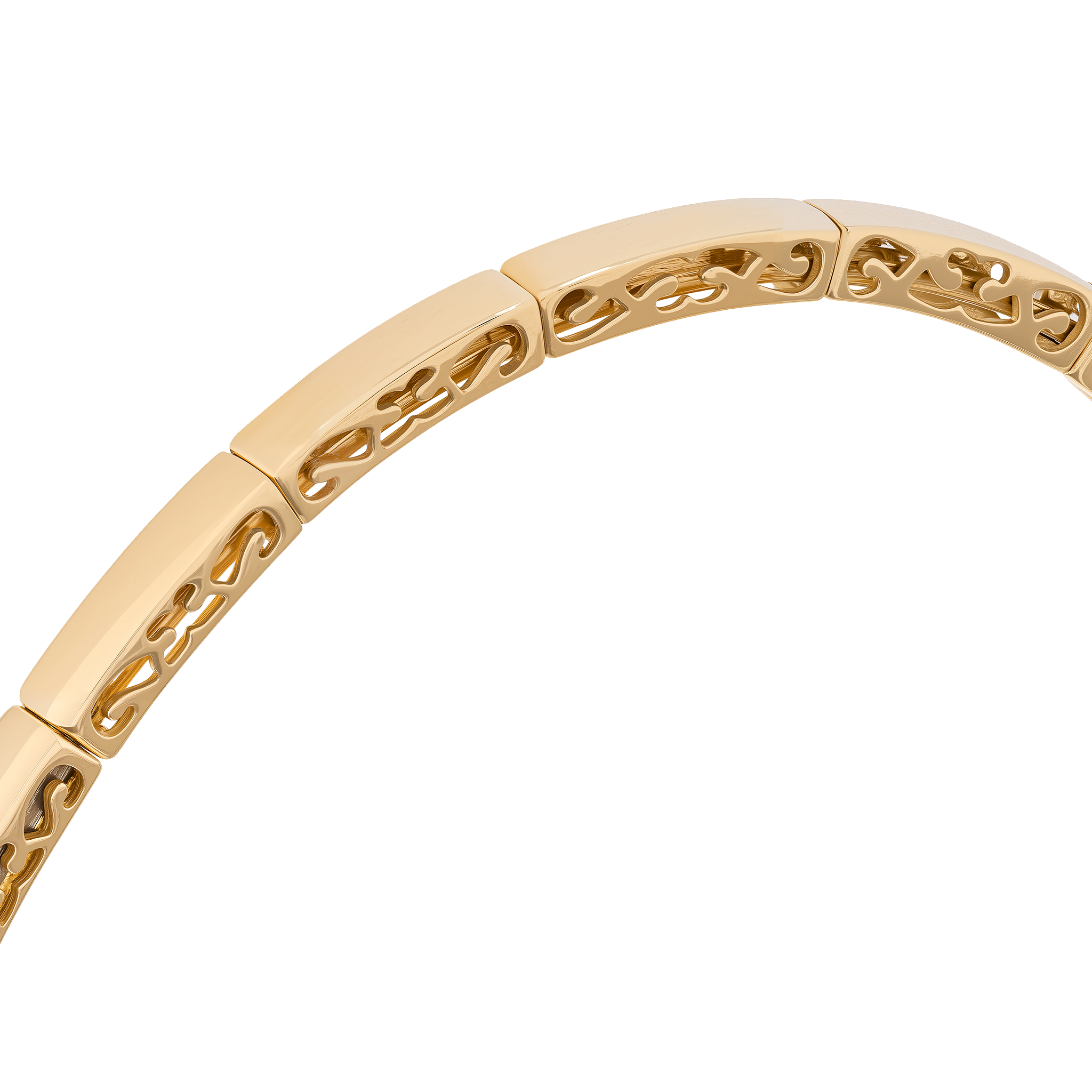 Yellow Gold Pearl and Emerald Bangle Bracelet