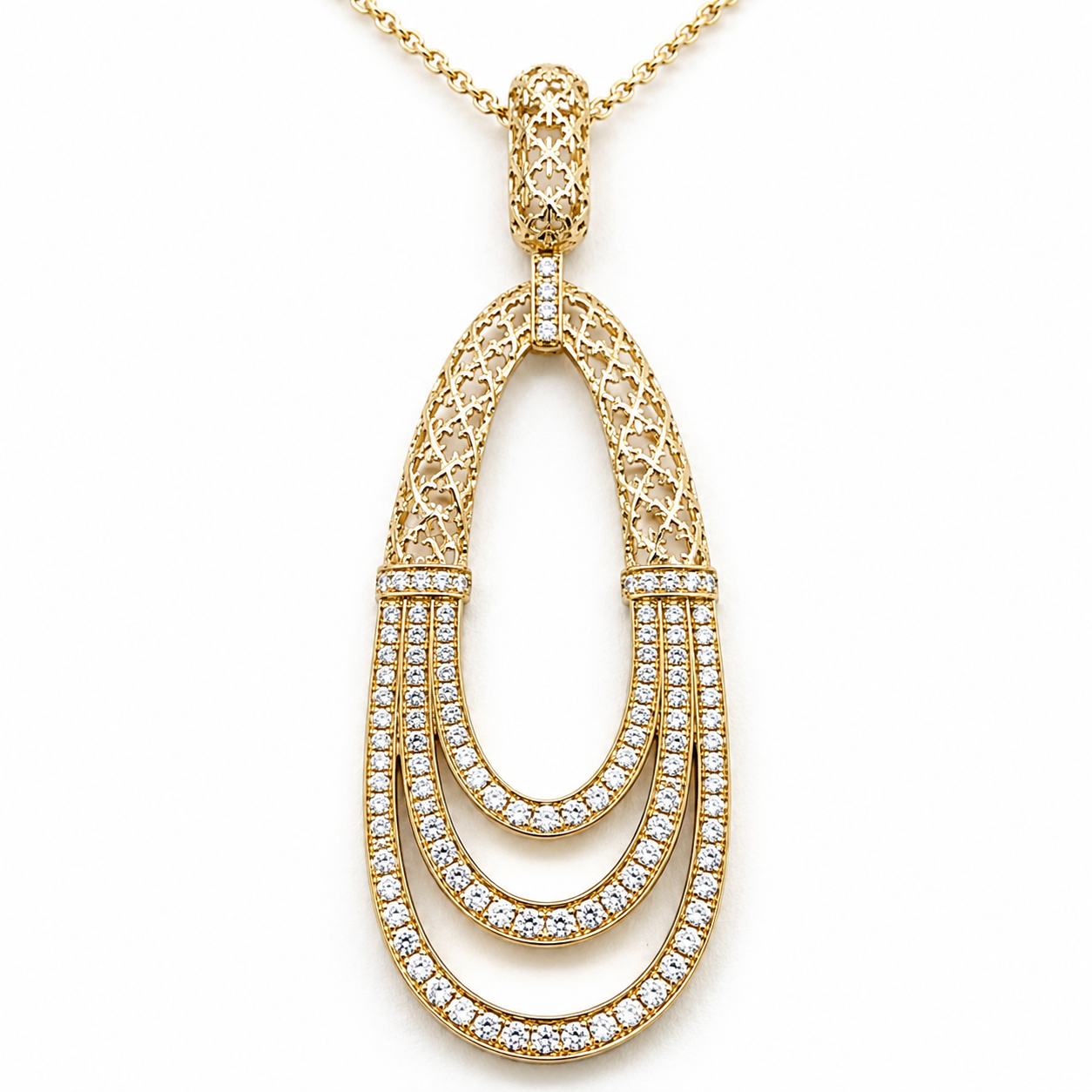 Yellow Gold Diamond Necklace