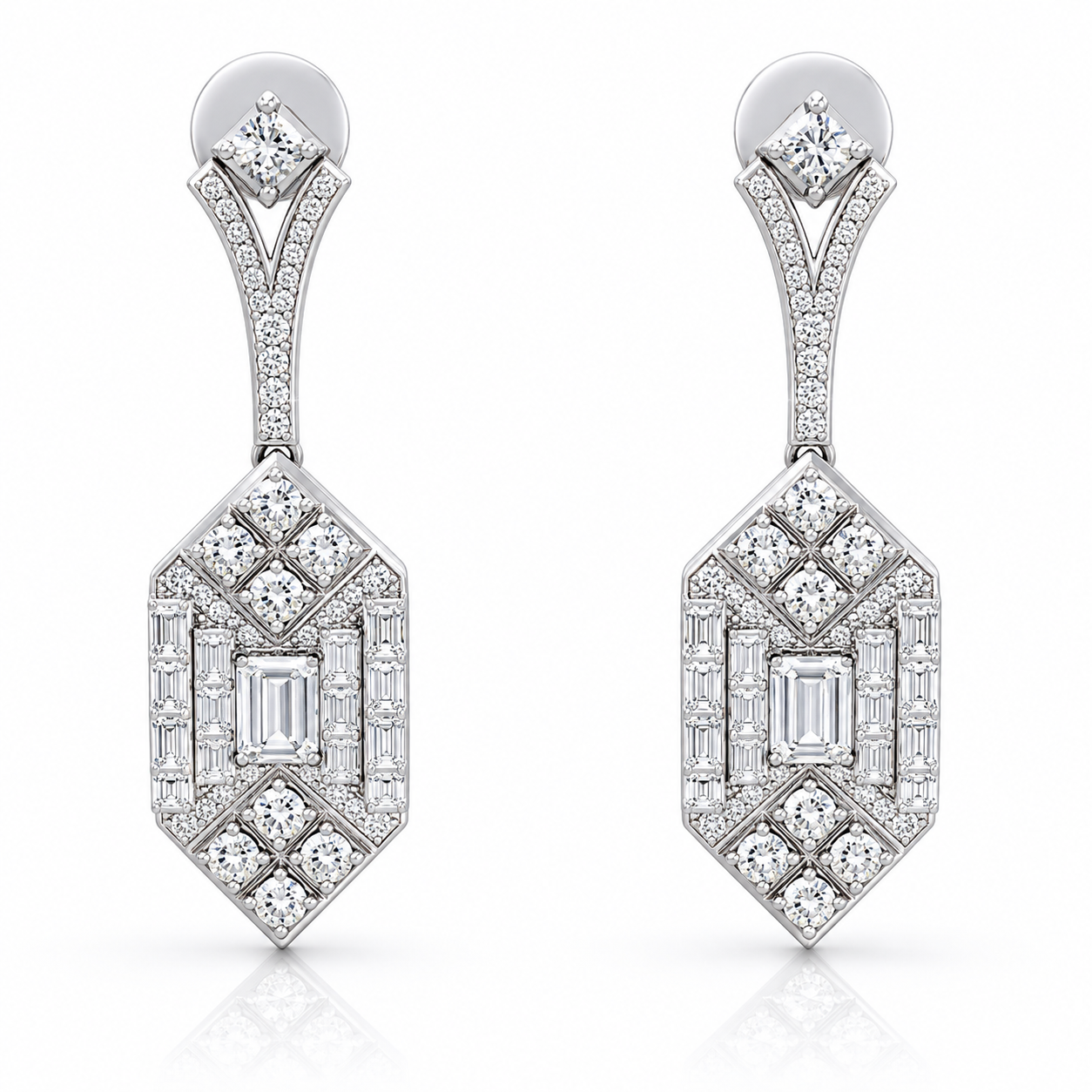 White Gold Diamond Earrings
