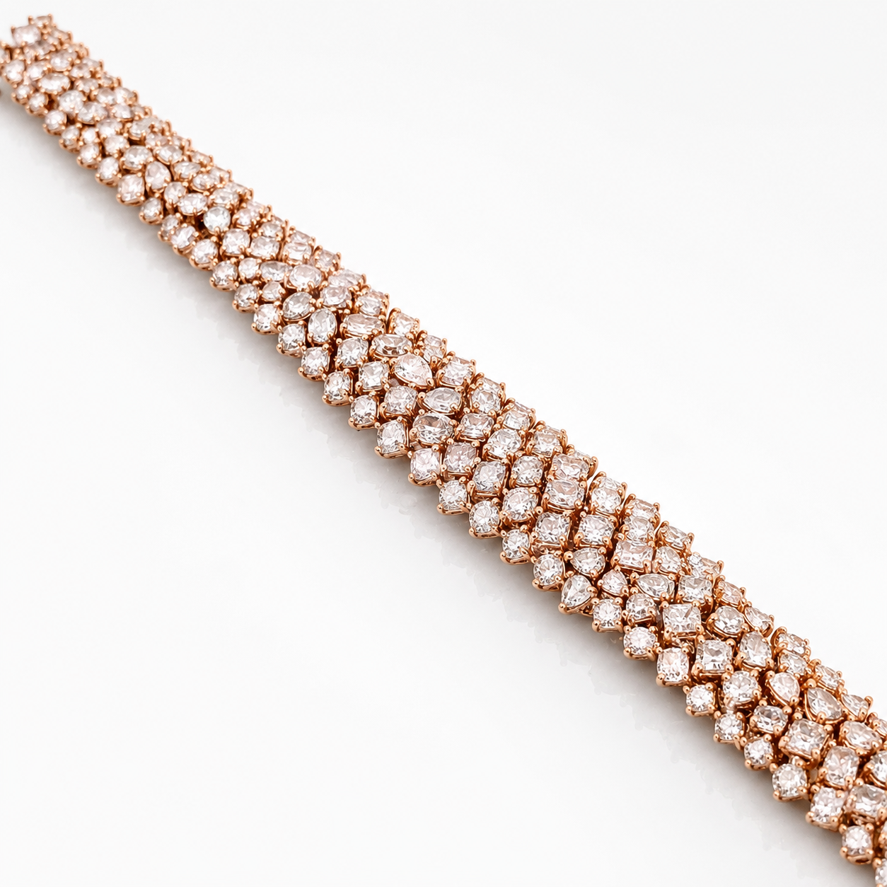 White Gold Pink Diamond Bracelet