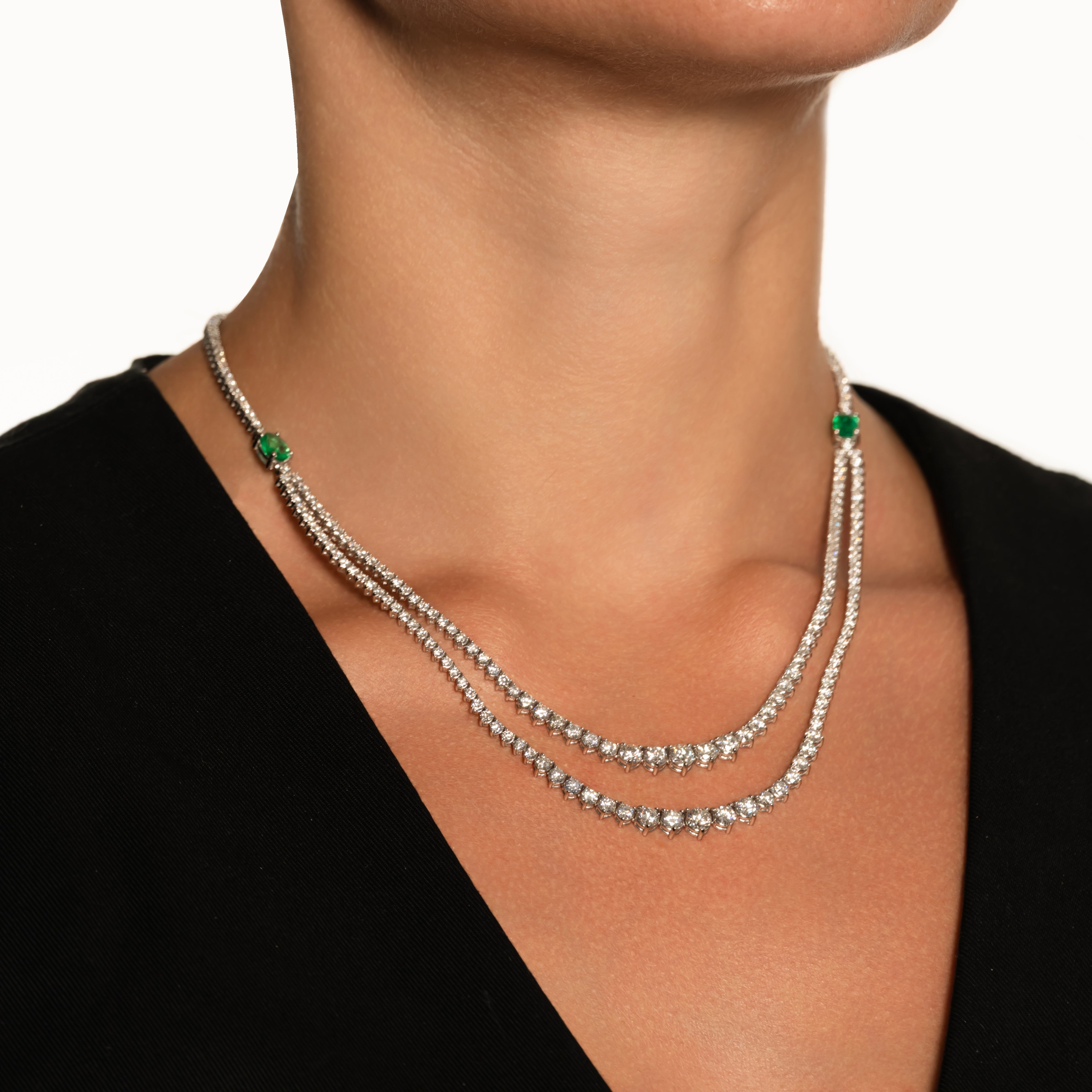 EMERALD DIAMOND NECKLACE