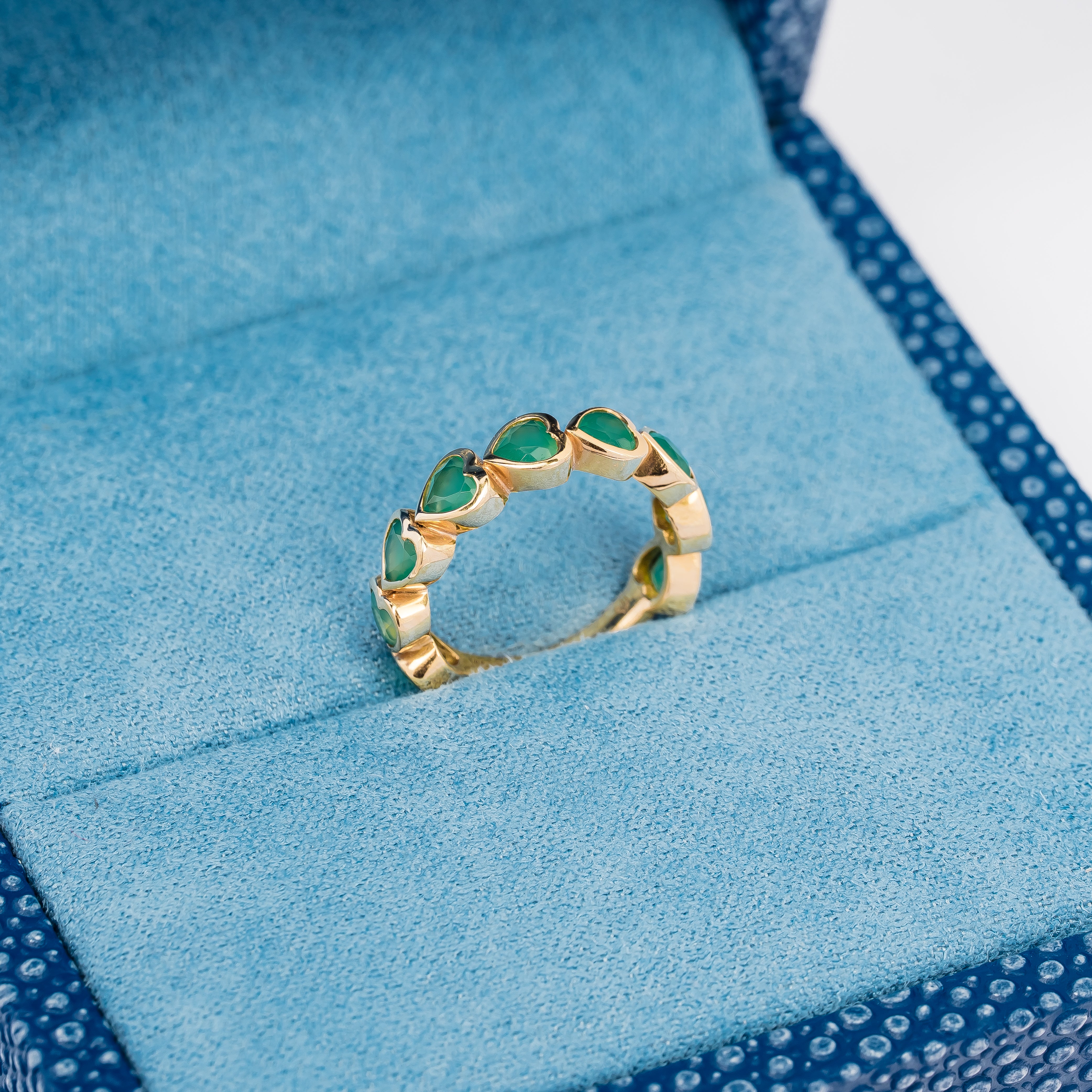 Yellow Gold Ring with Emerald Stones
