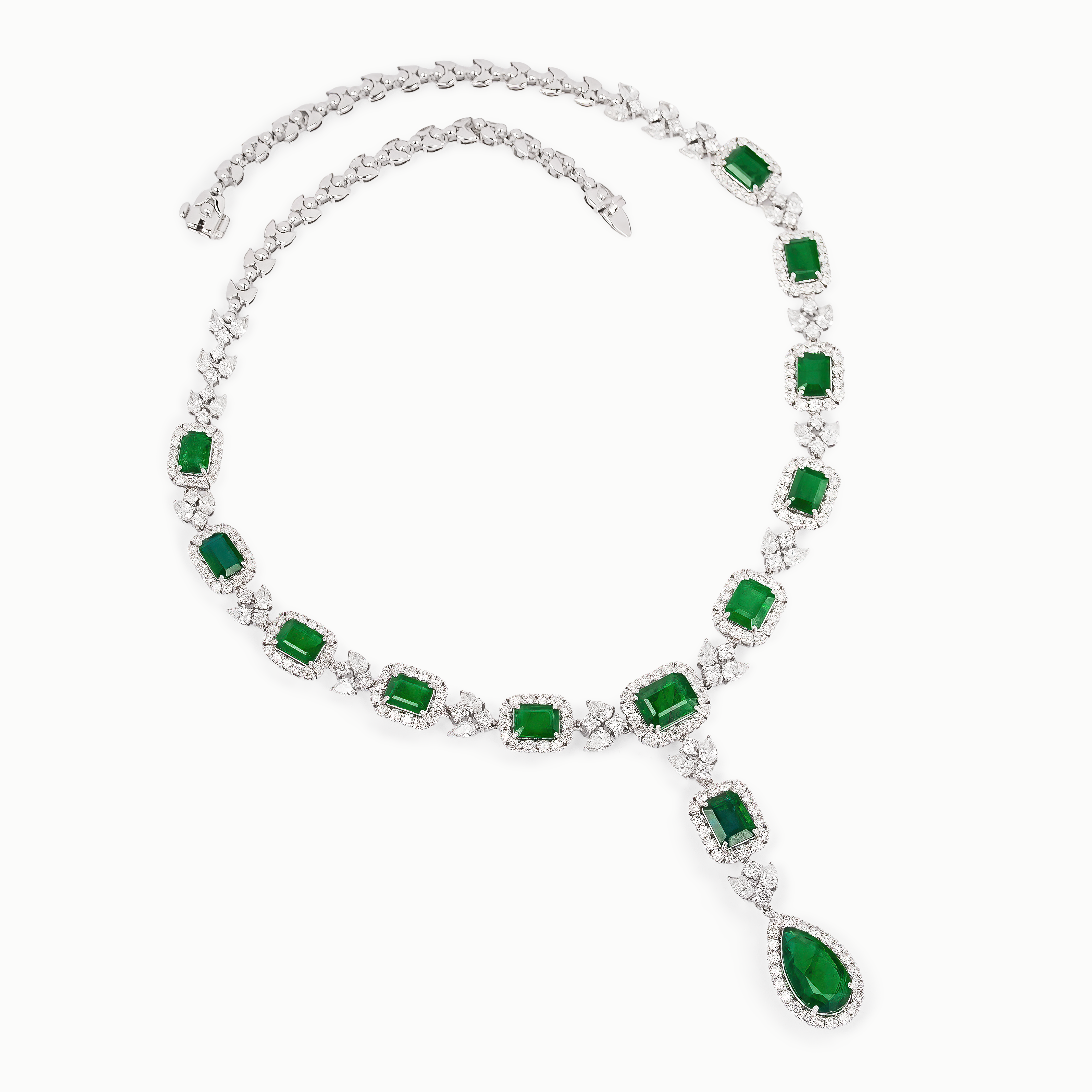 EMERALD AND DIAMOND SYMPHONY NECKLACE