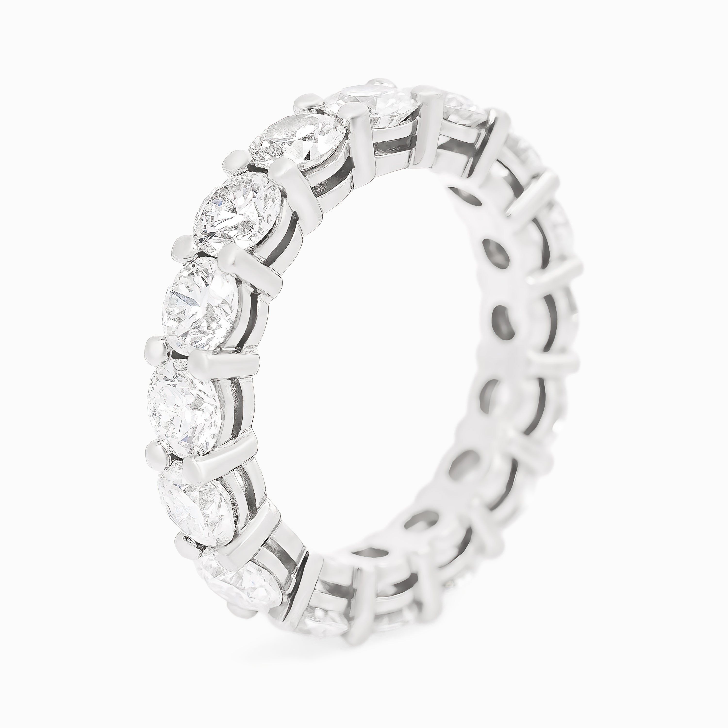 Platinum Ring with Diamond Only Stones