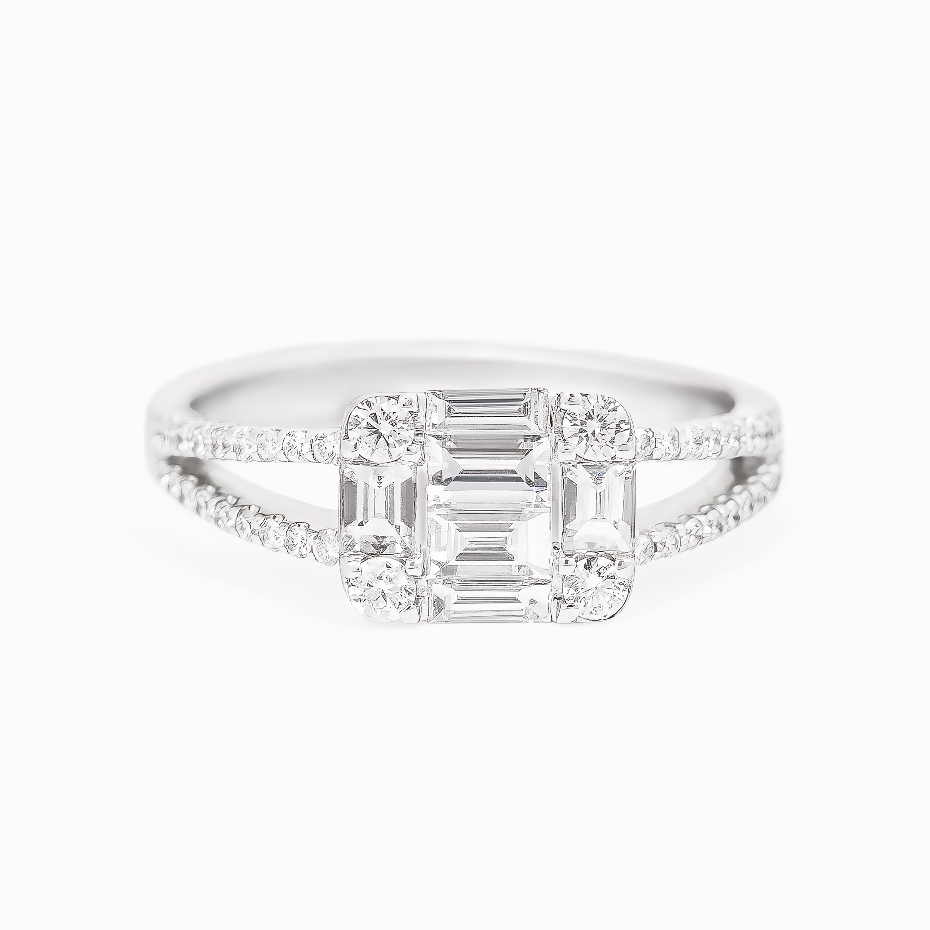 White Gold Ring with Diamond Only Stones