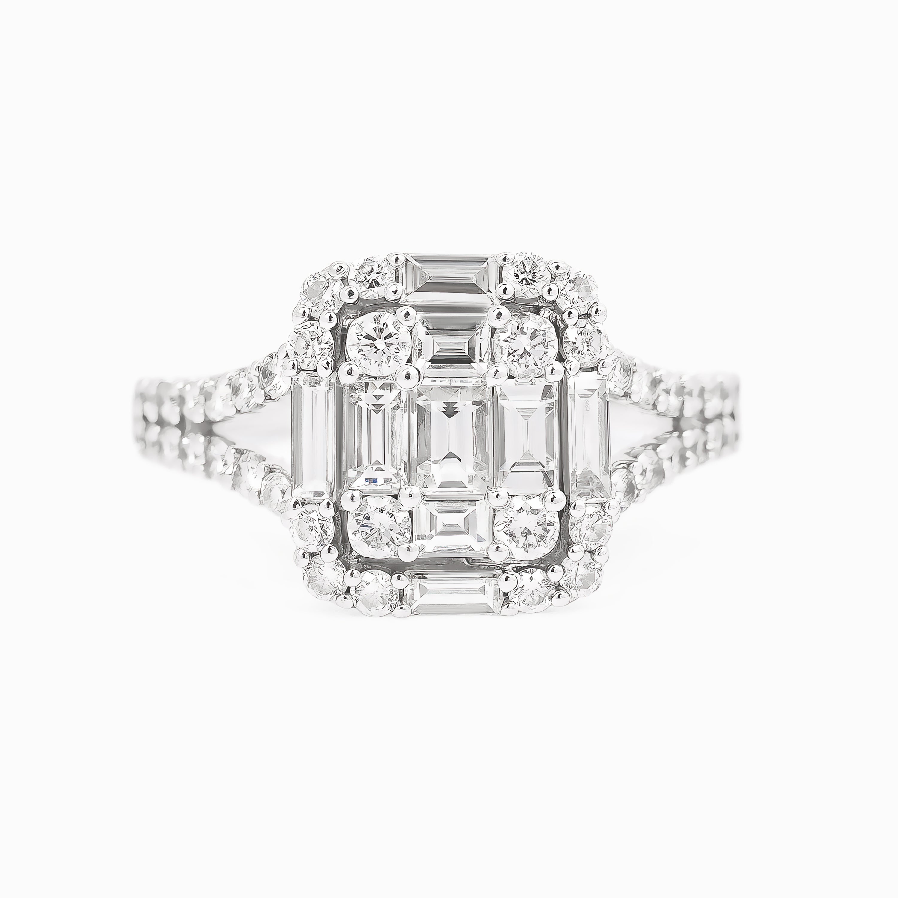 White Gold Ring with Diamond Only Stones