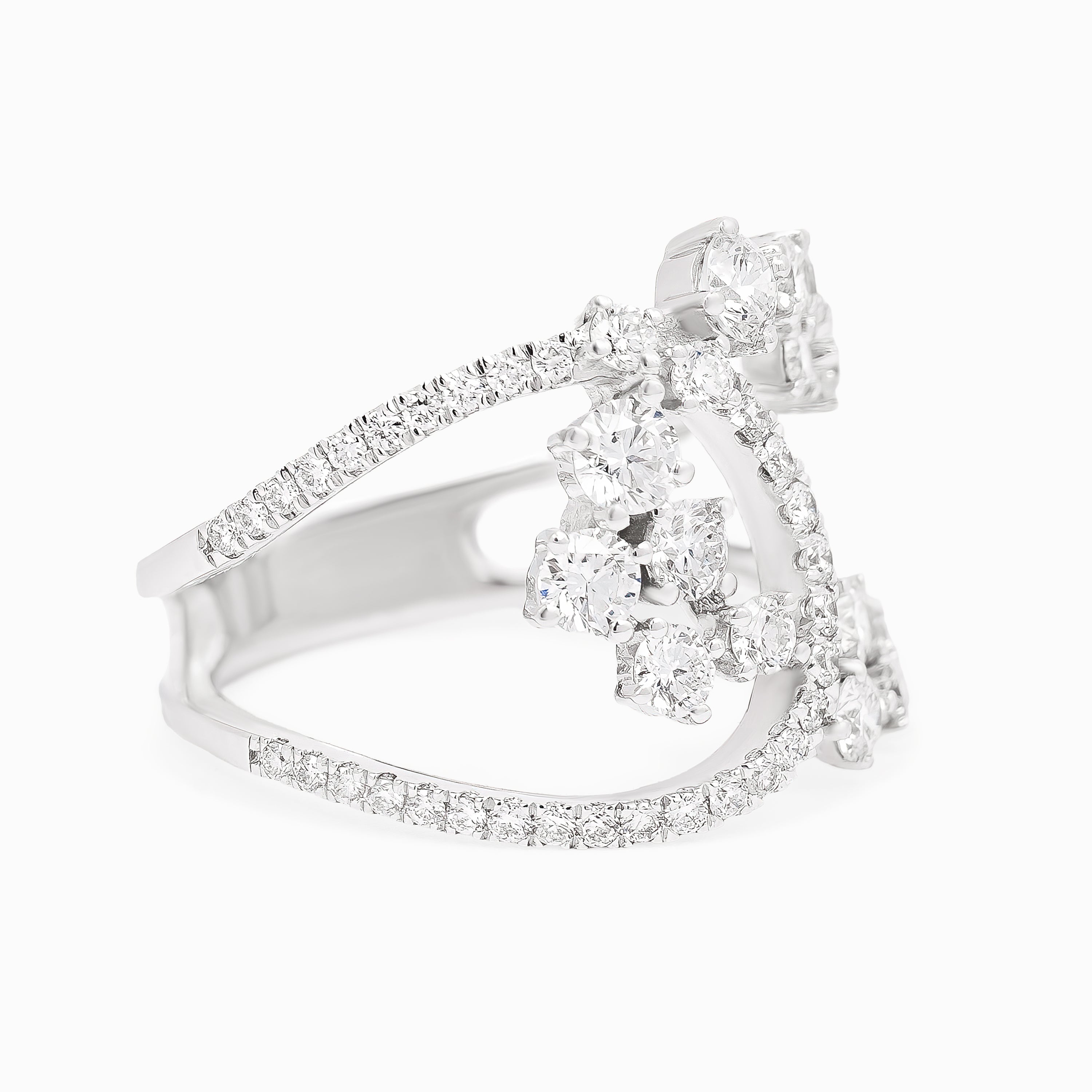 White Gold Ring with Diamond Only Stones
