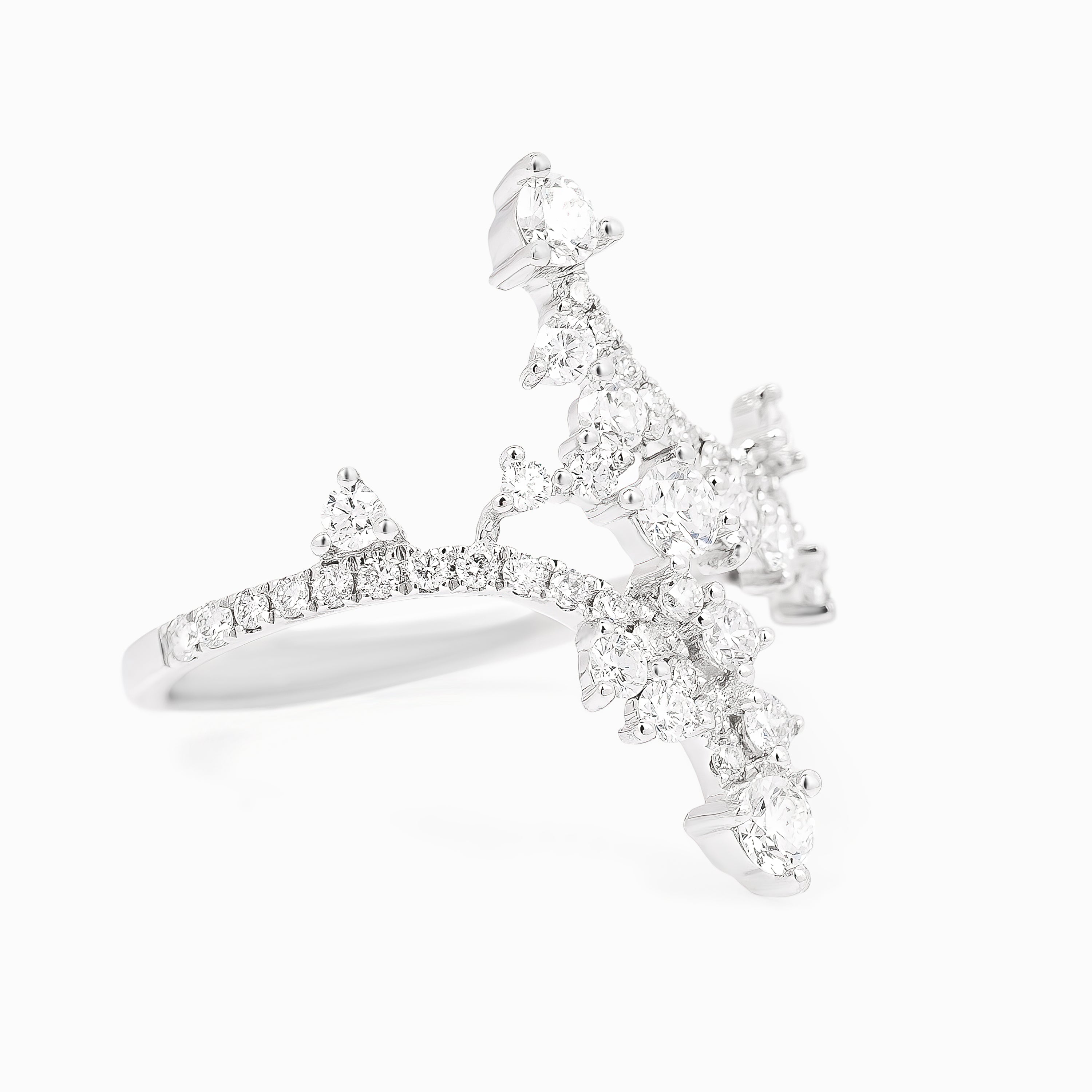 White Gold Ring with Diamond Only Stones