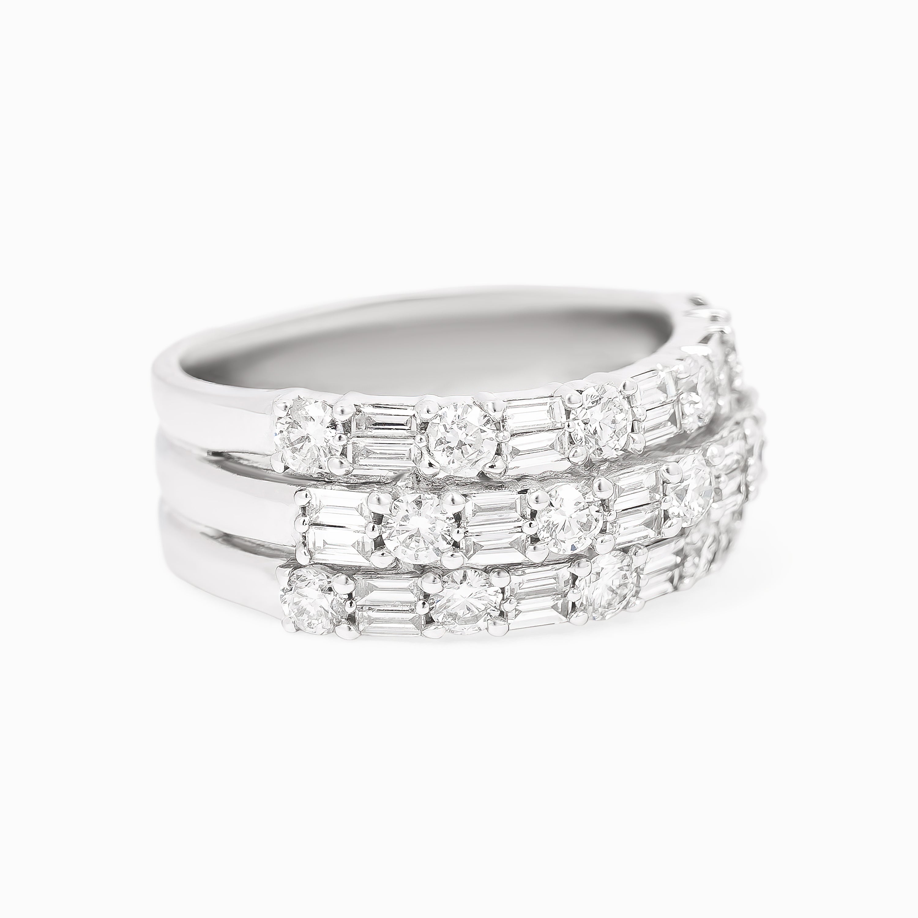 White Gold Ring with Diamond Only Stones