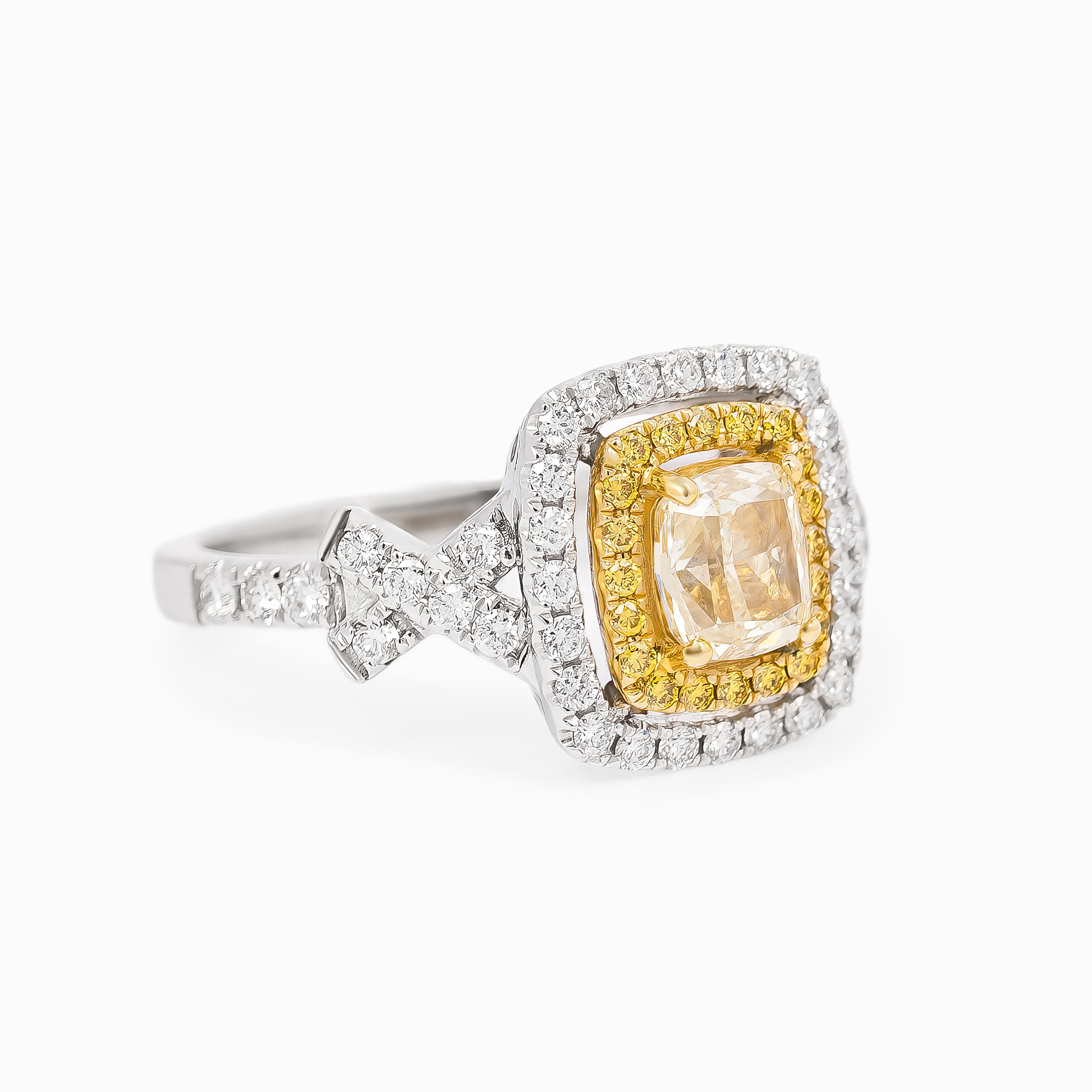 White Gold Ring with Diamond Only Stones