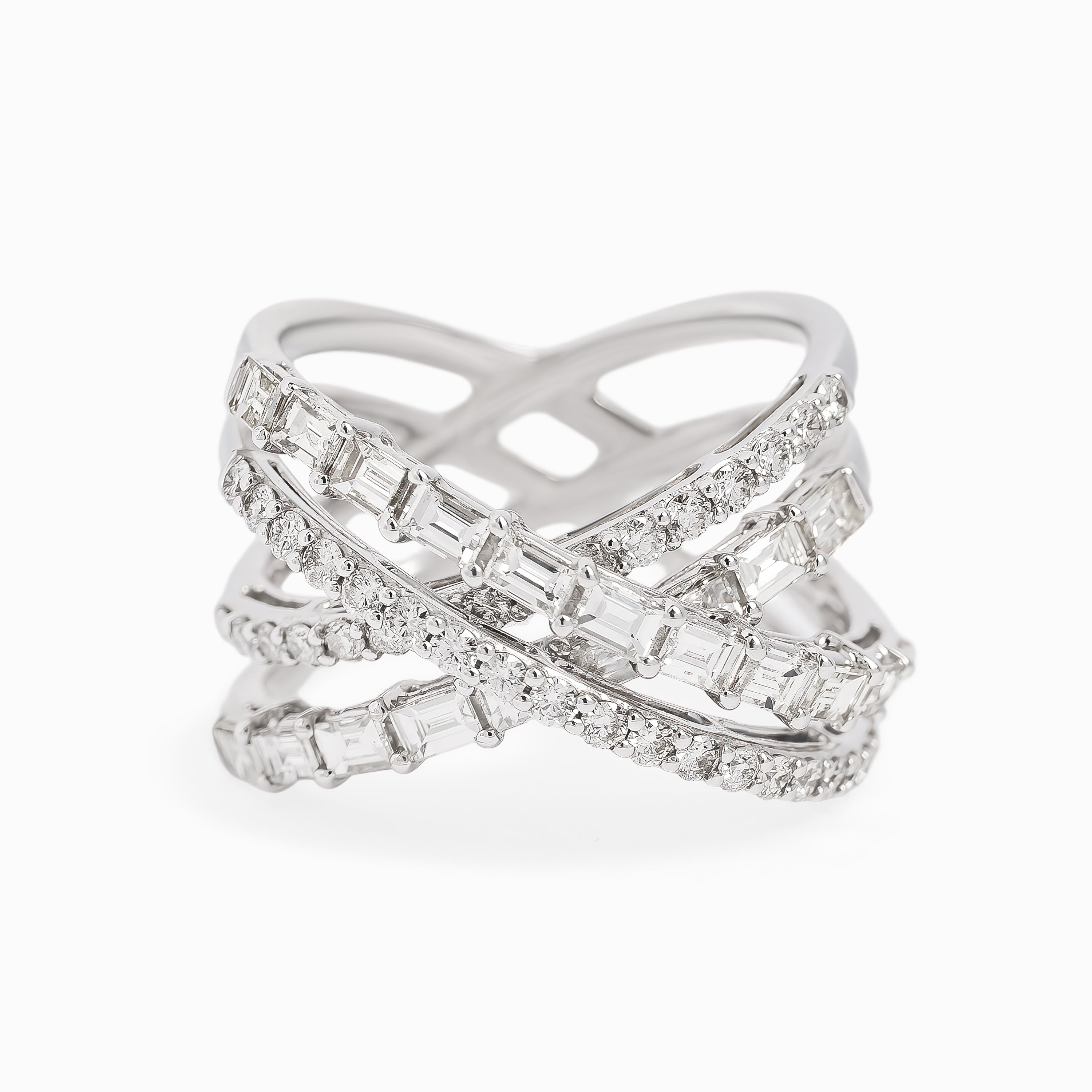 White Gold Ring with Diamond Only Stones