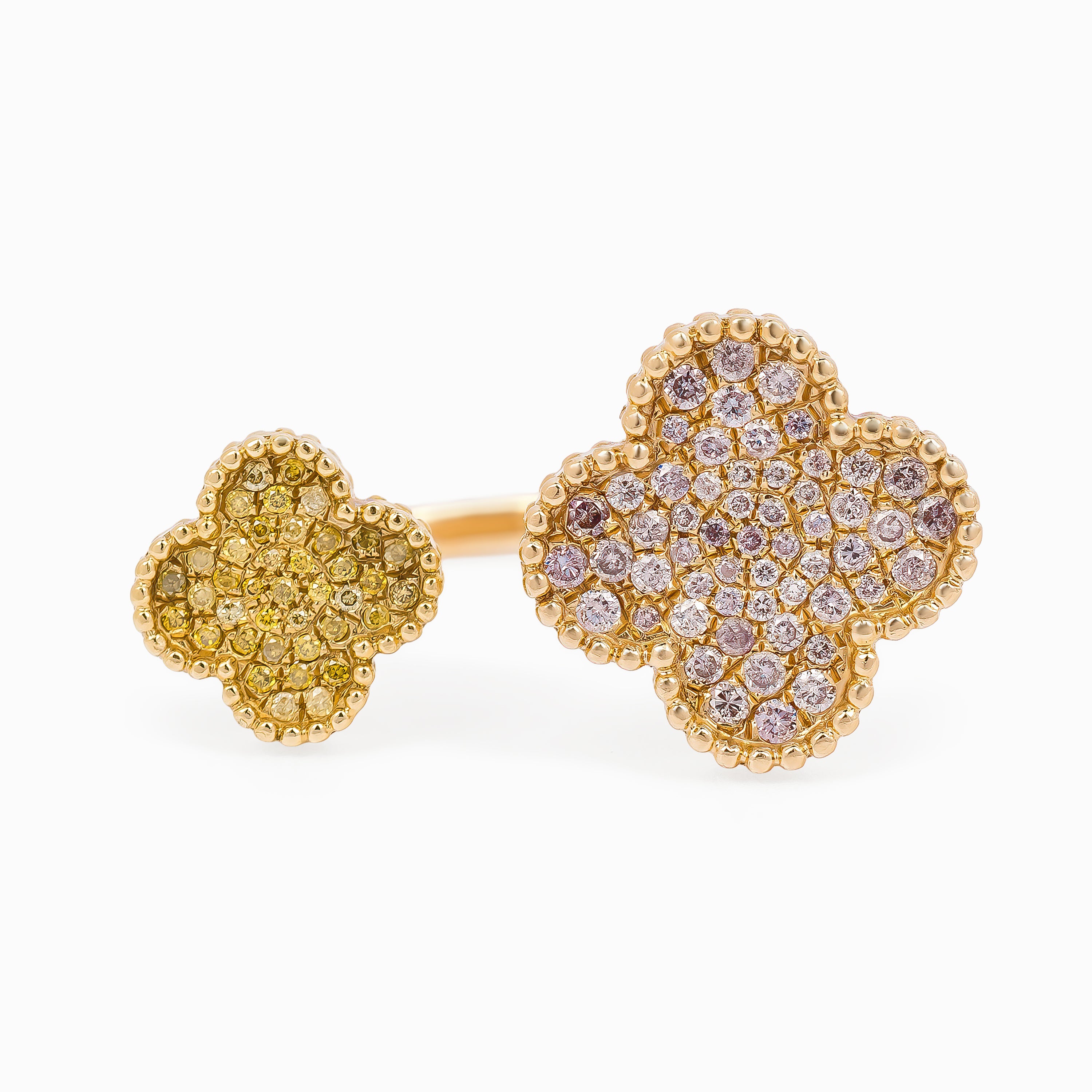 Rose Gold Ring with Diamond Only Stones