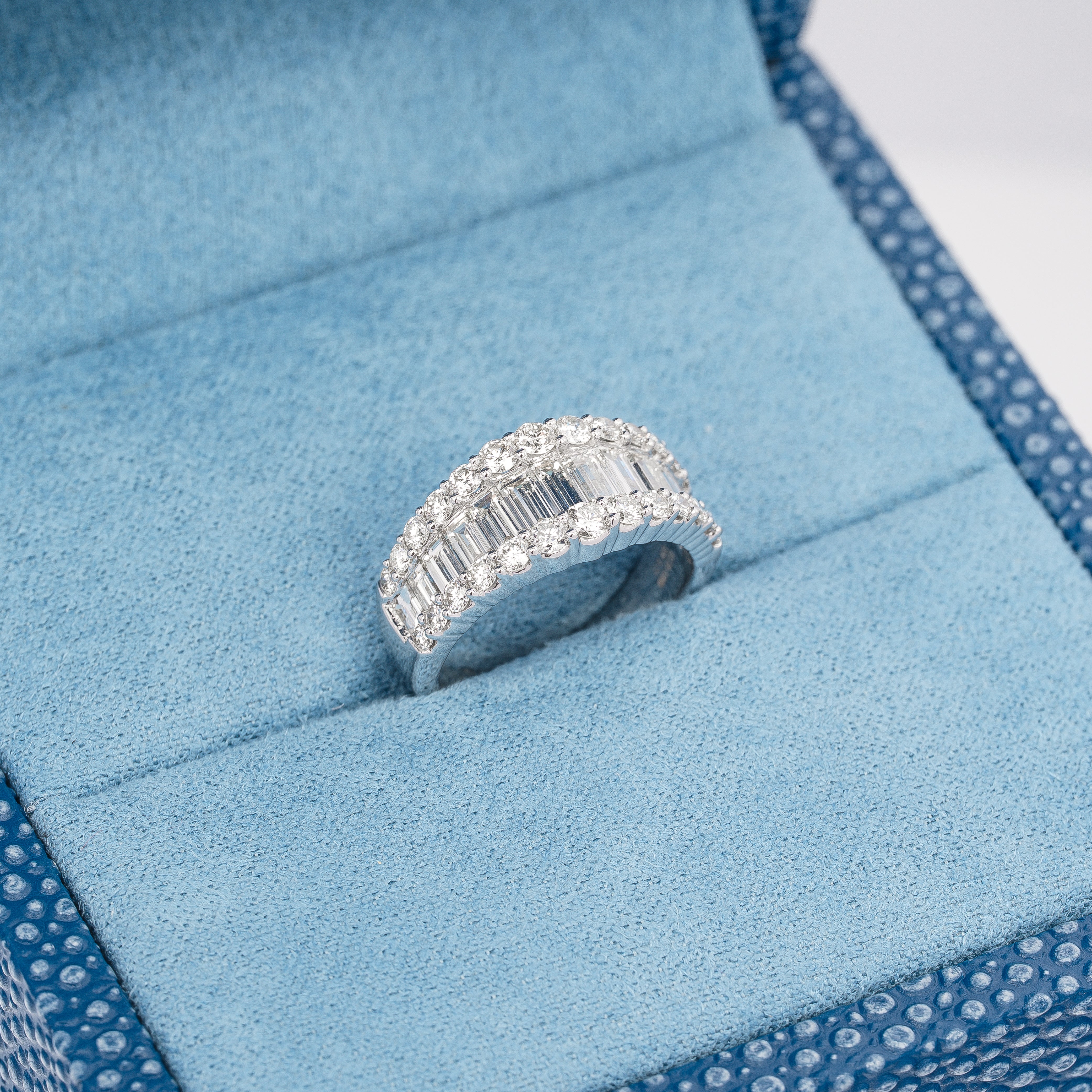 White Gold Ring with Diamond Only Stones