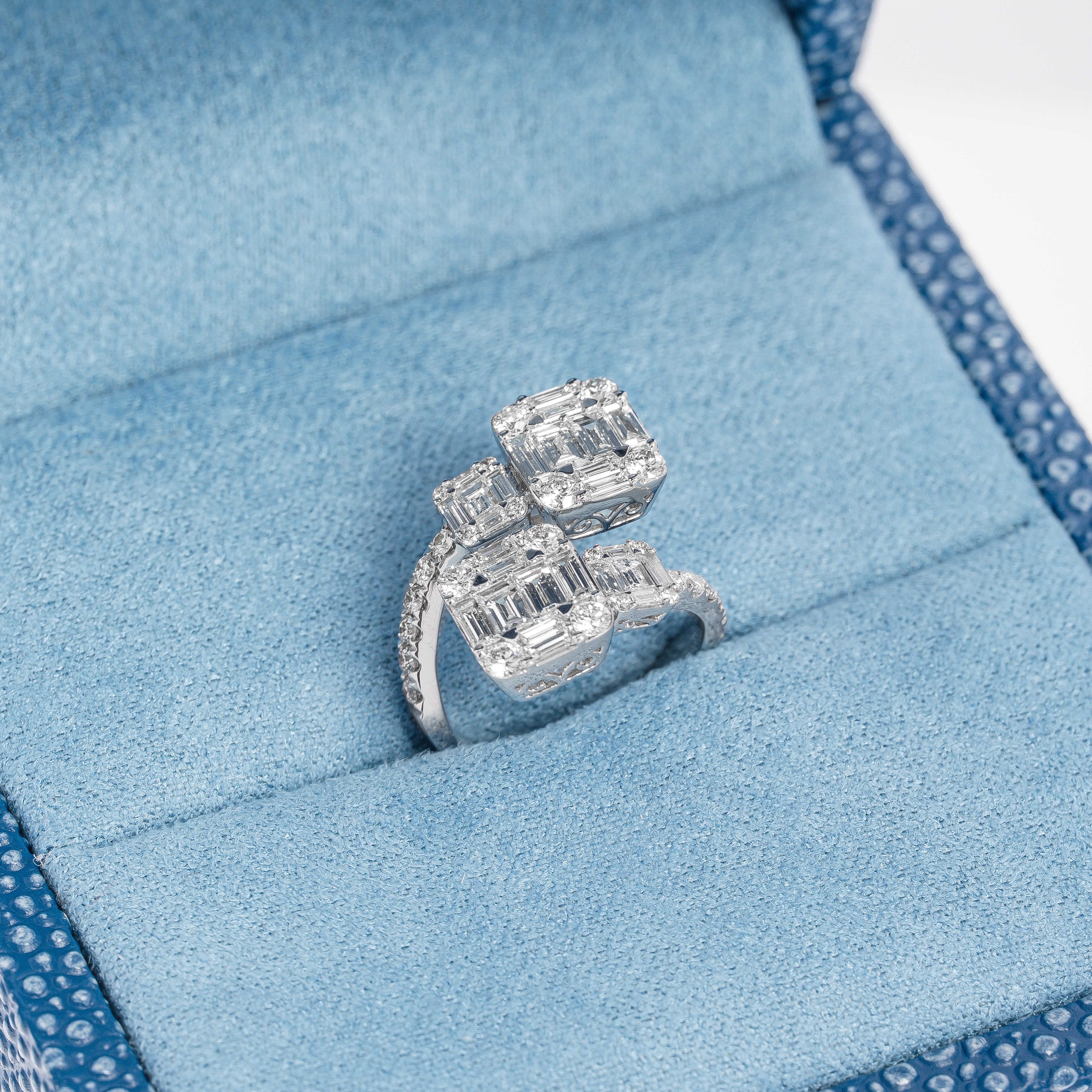 White Gold Ring with Diamond Only Stones