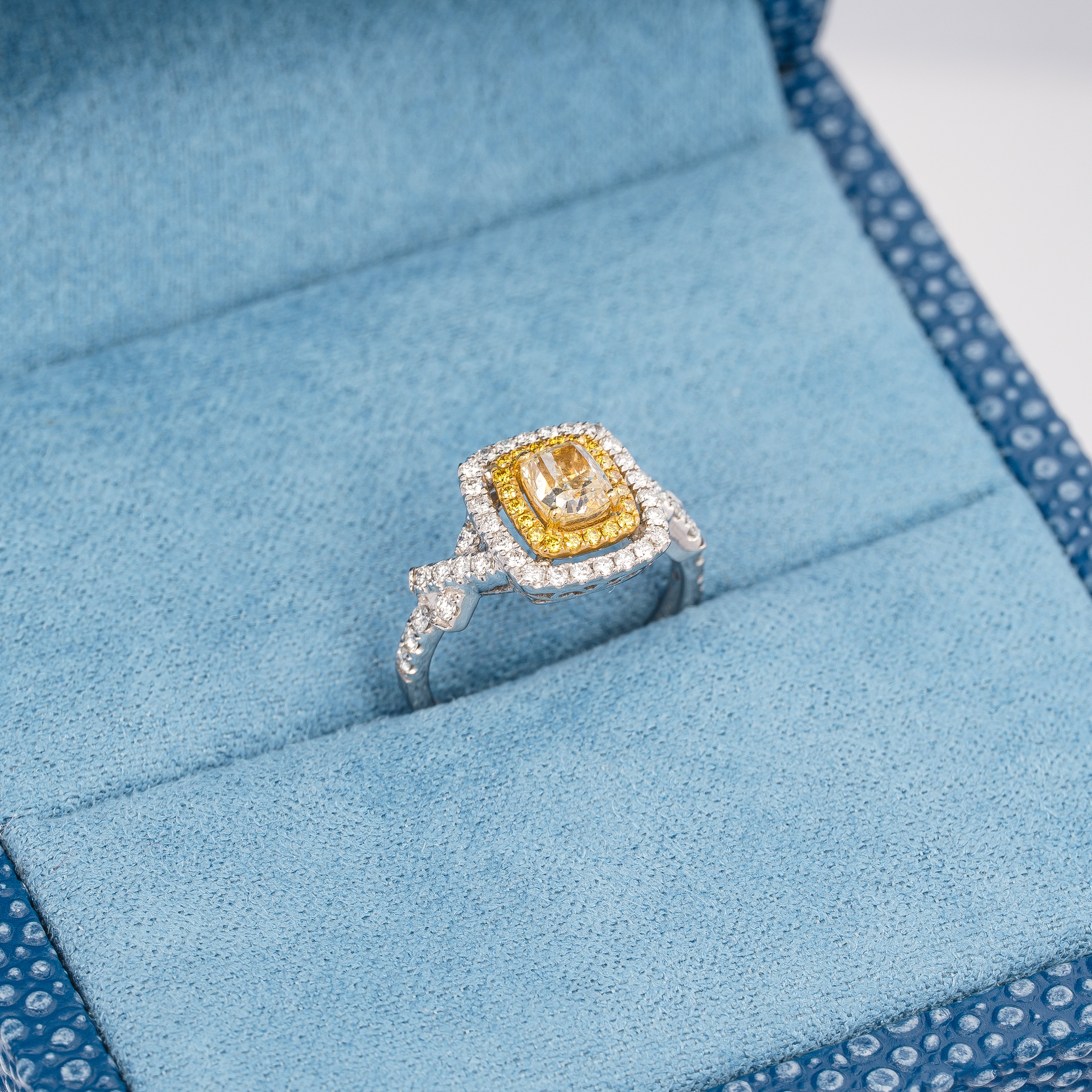 White Gold Ring with Diamond Only Stones