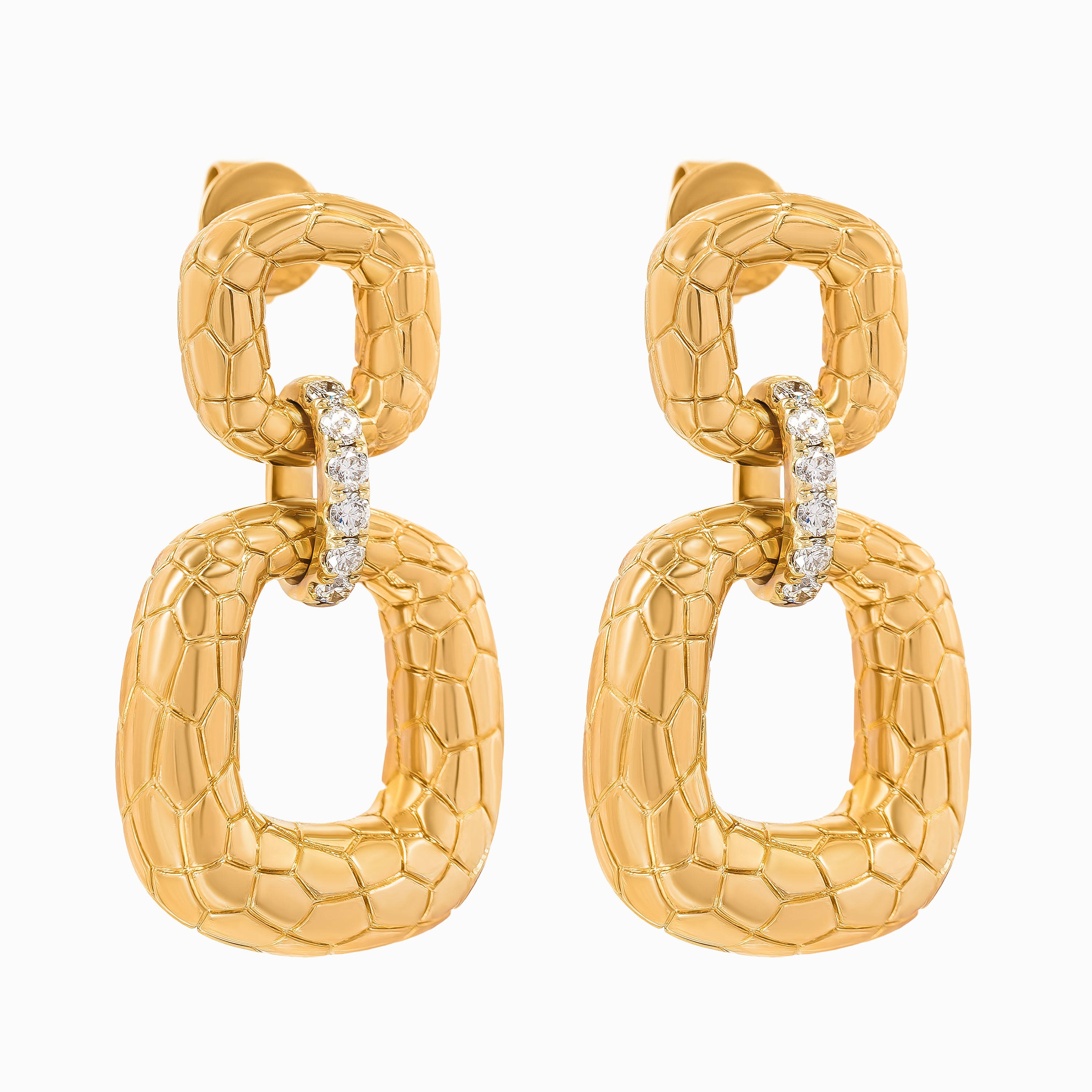 GOLD DIAMOND MAJESTIC EARRINGS
