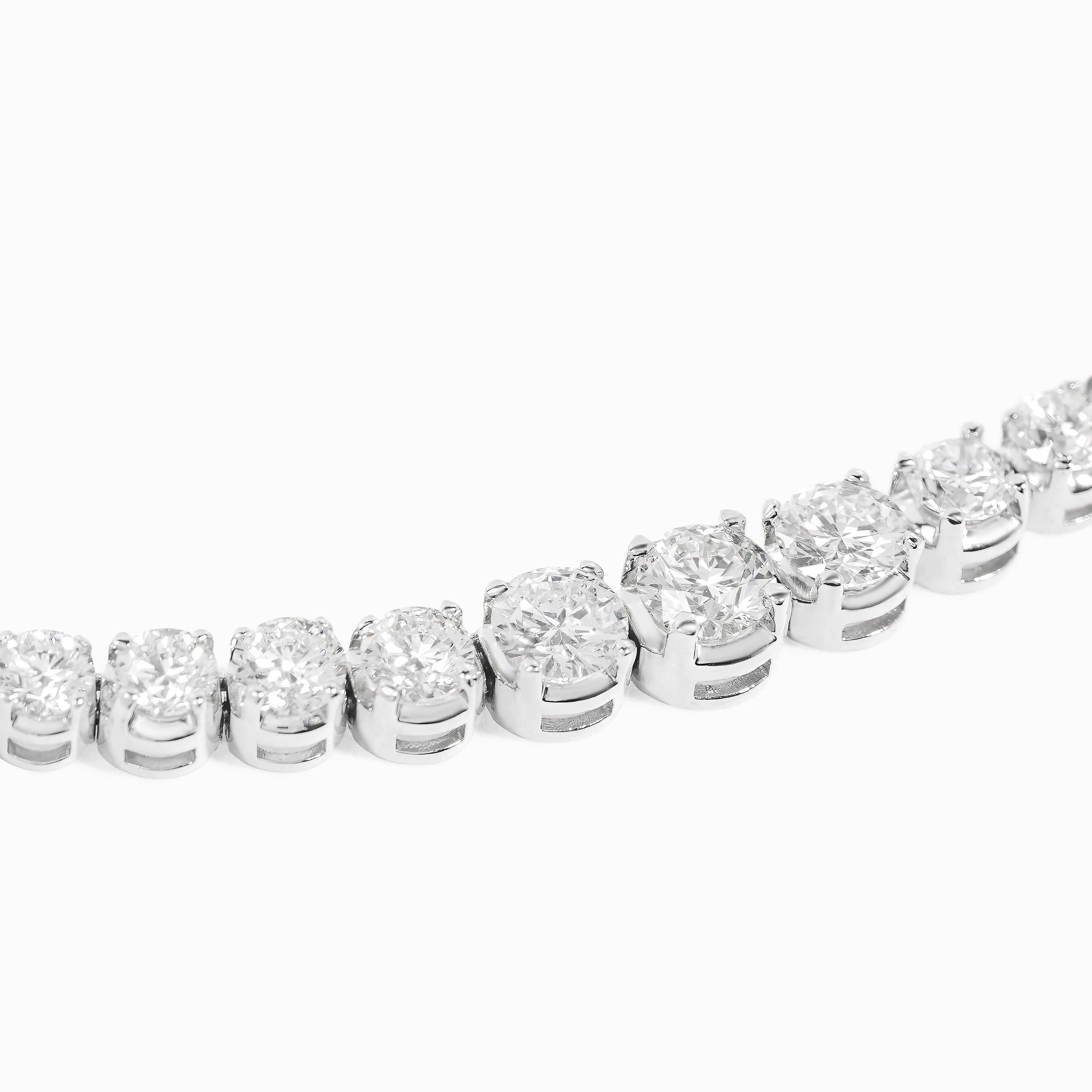 White Gold Tennis Necklace with Diamond Only Stones