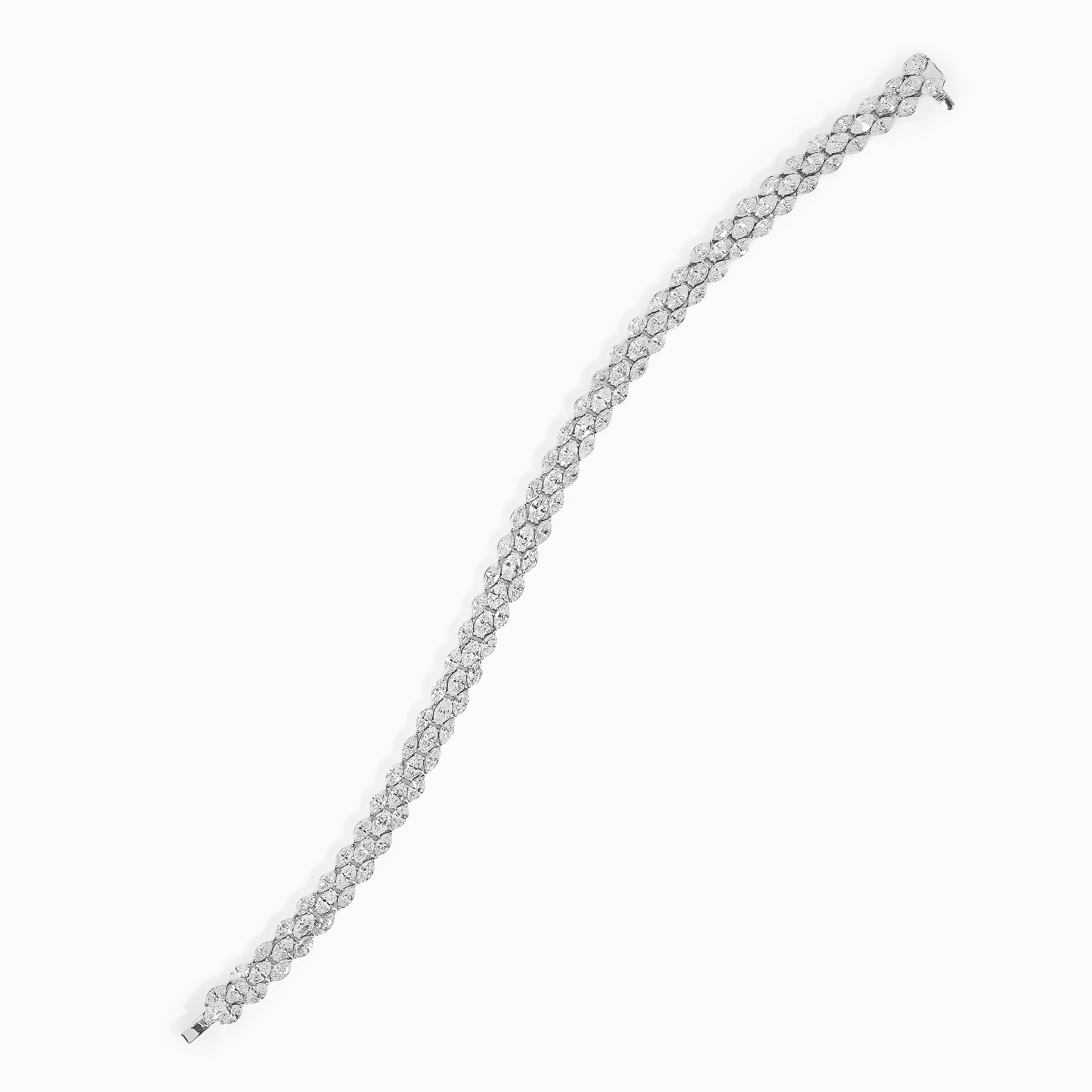 White Gold Gemstone Bracelet with Diamond Only Stones