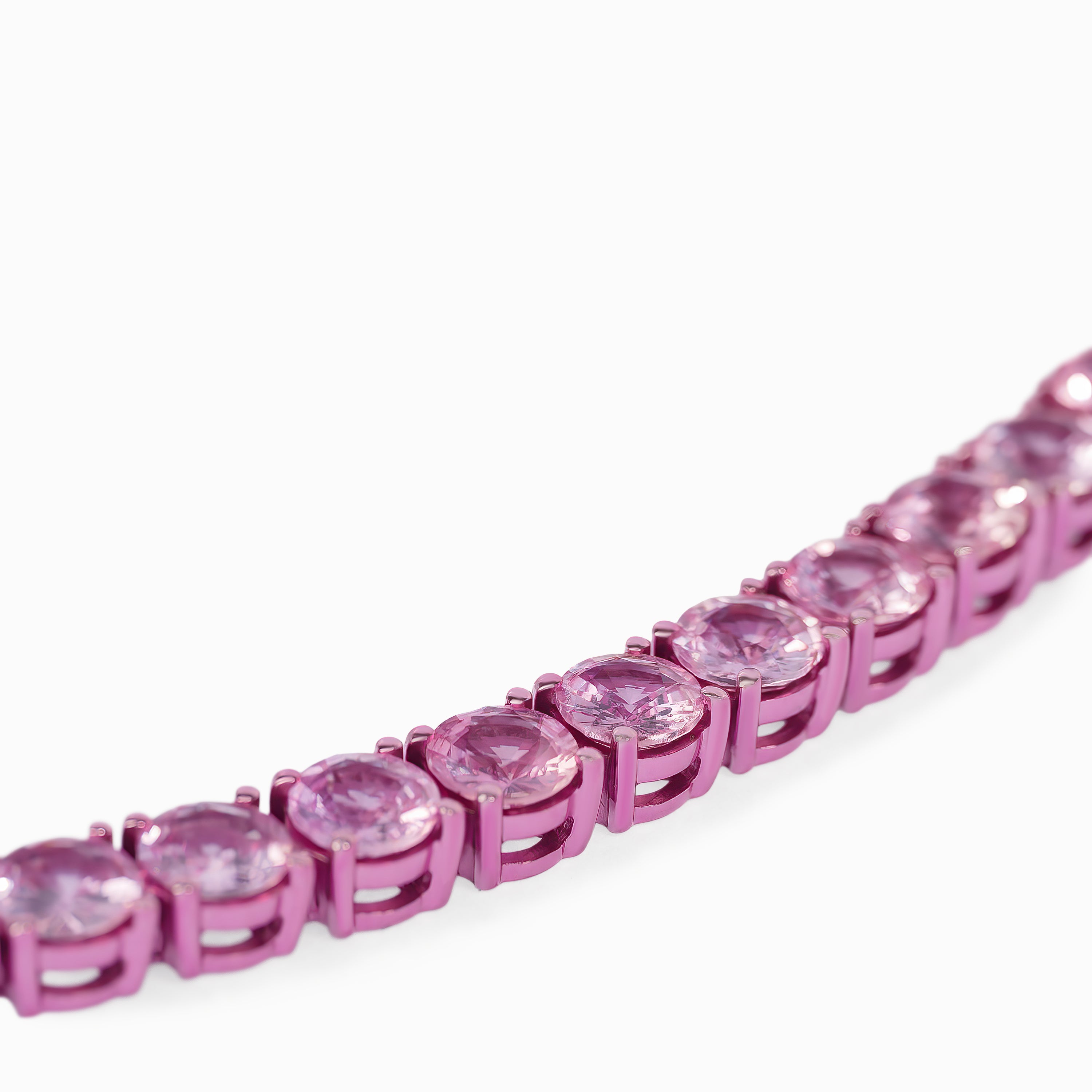 White Gold Tennis Bracelet with Sapphire Stones