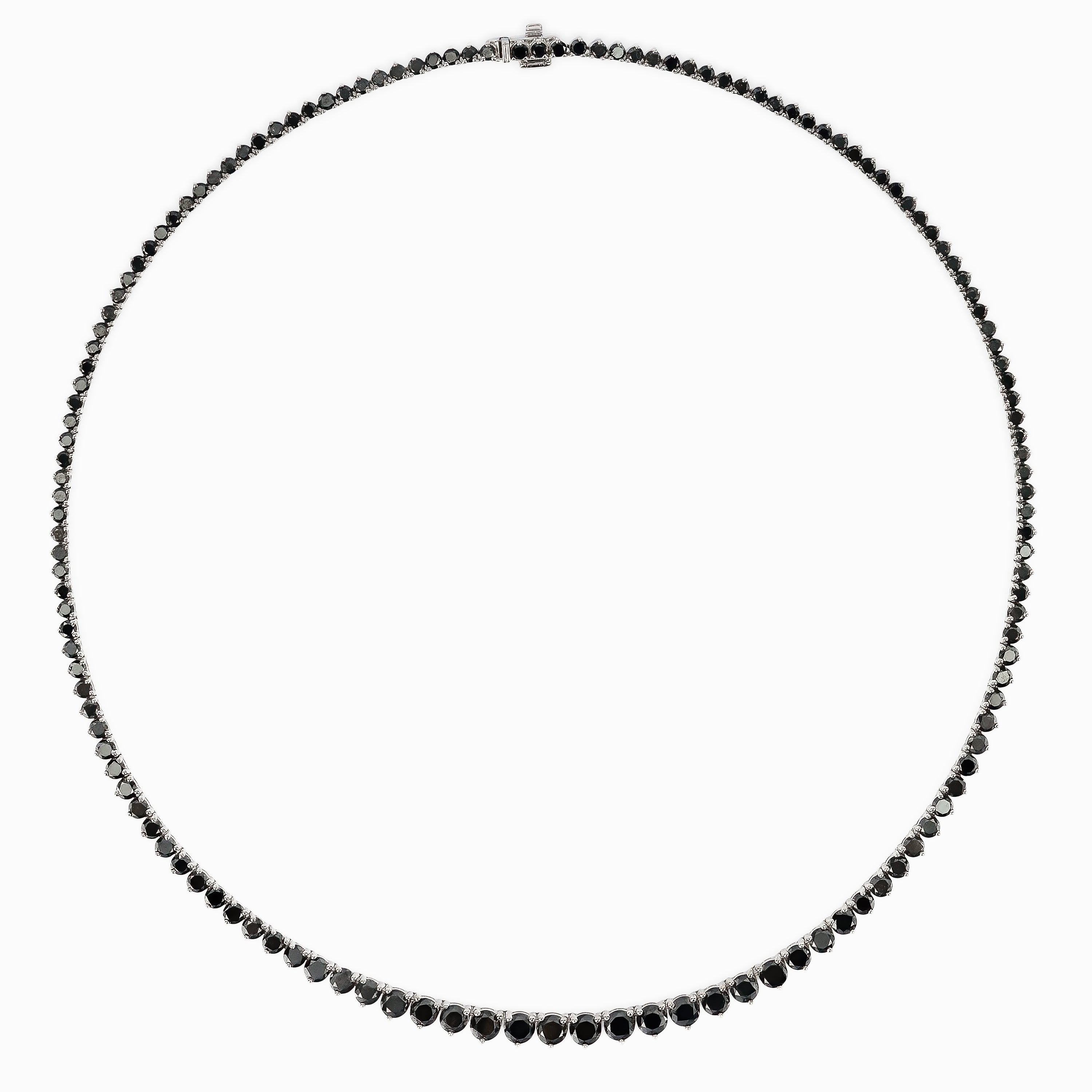 White Gold Tennis Necklace with Diamond Only Stones