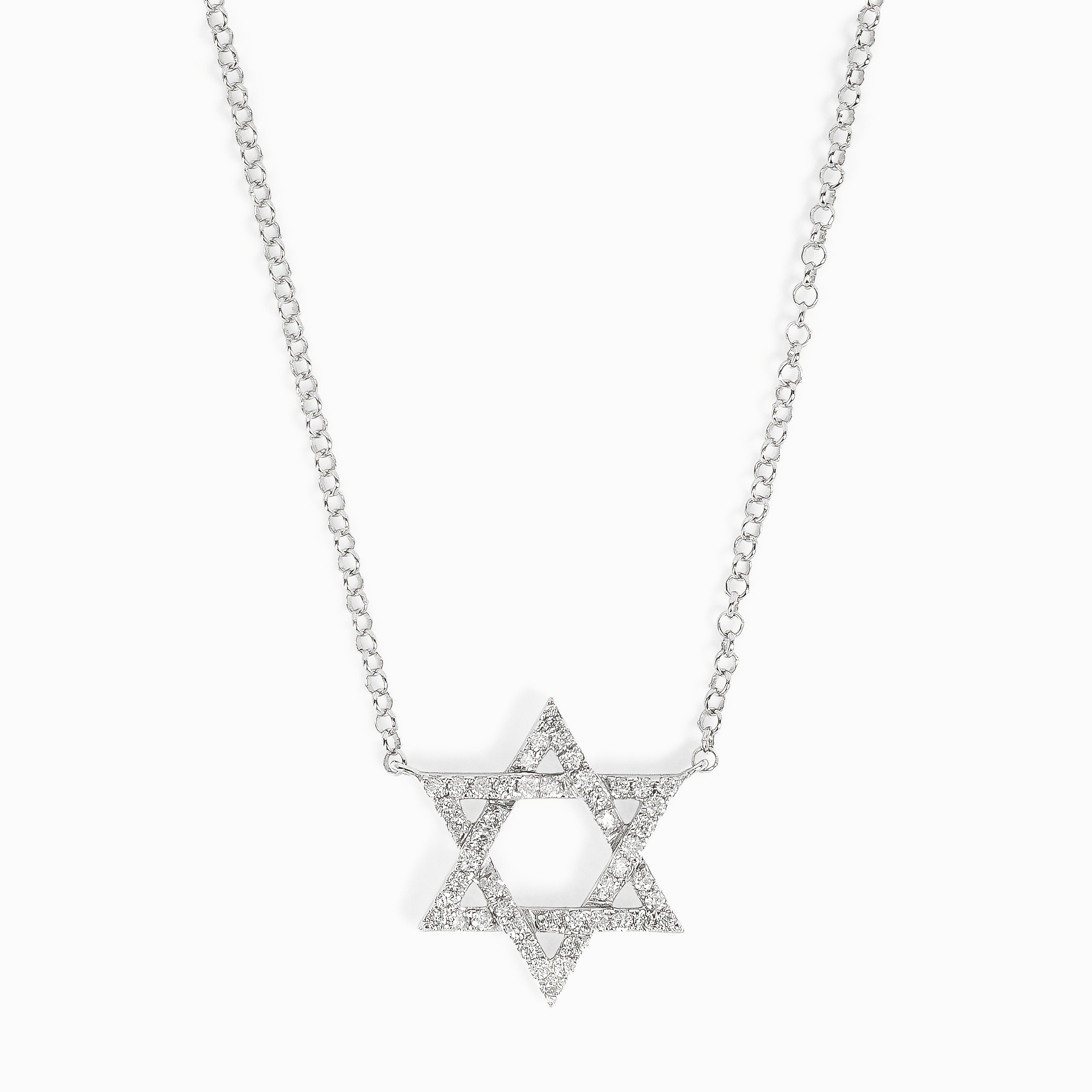 White Gold Pendant Necklace with Diamond Only Stones