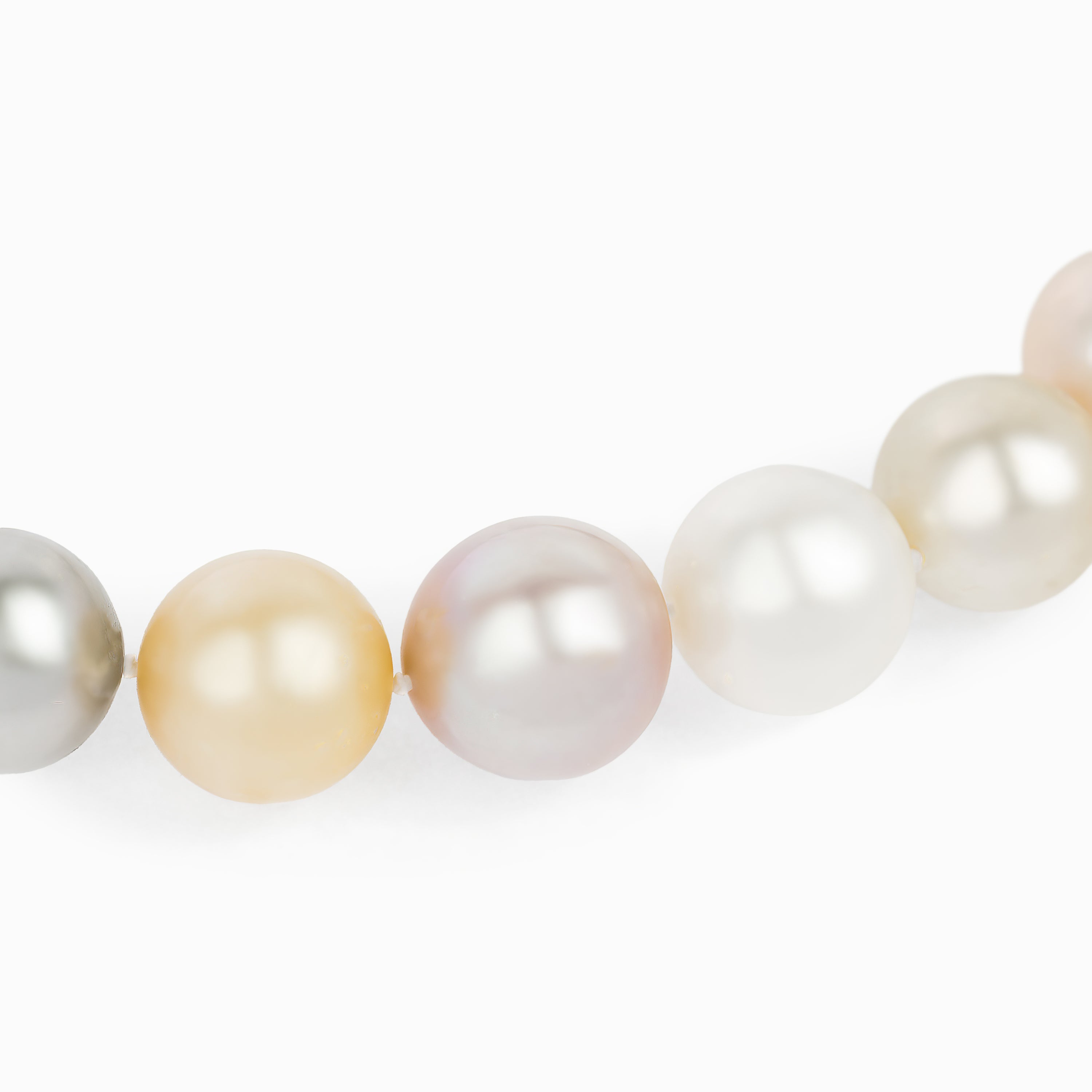 Yellow Gold Necklace with Pearl Stones
