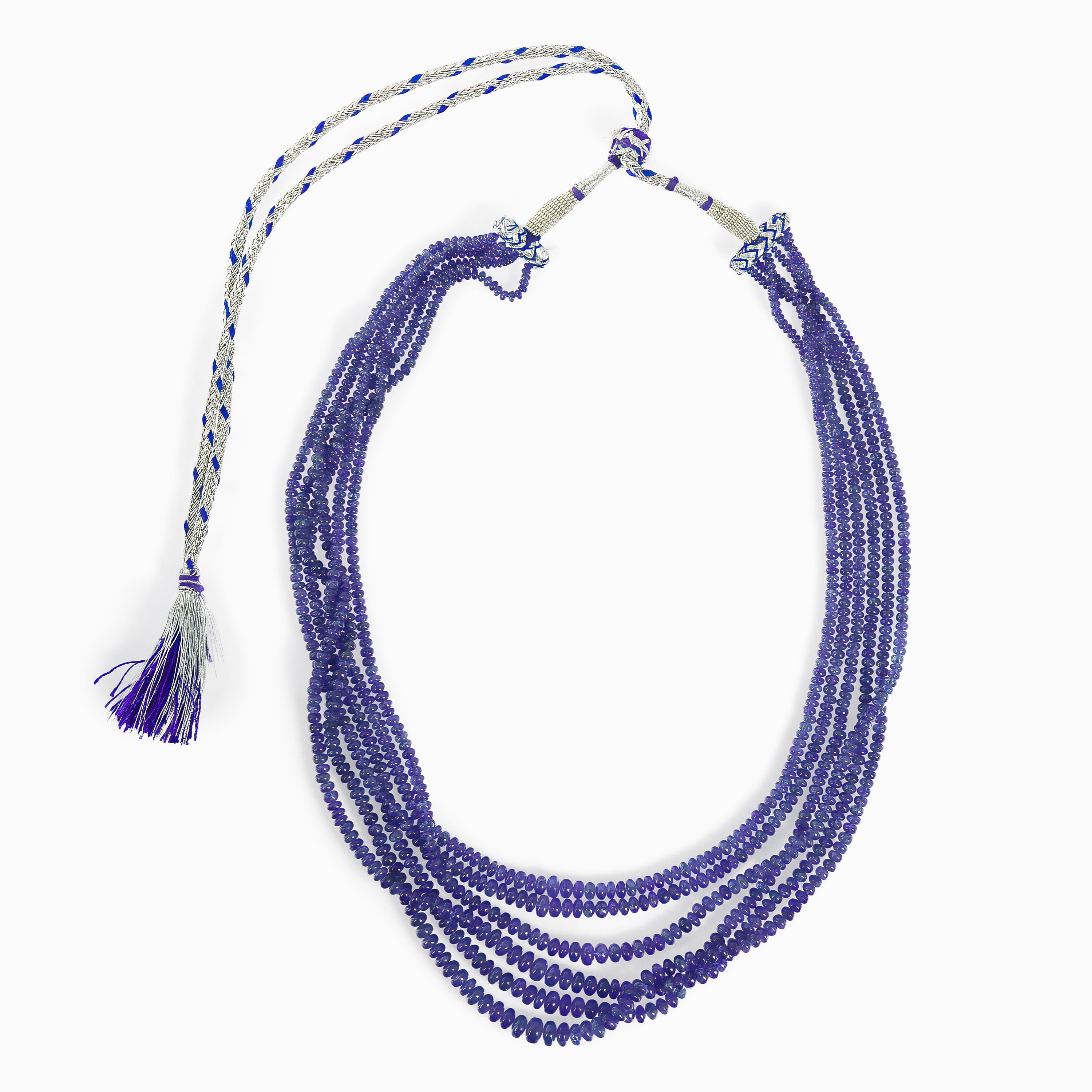 Stone Bead Necklace with Tanzanite Stones