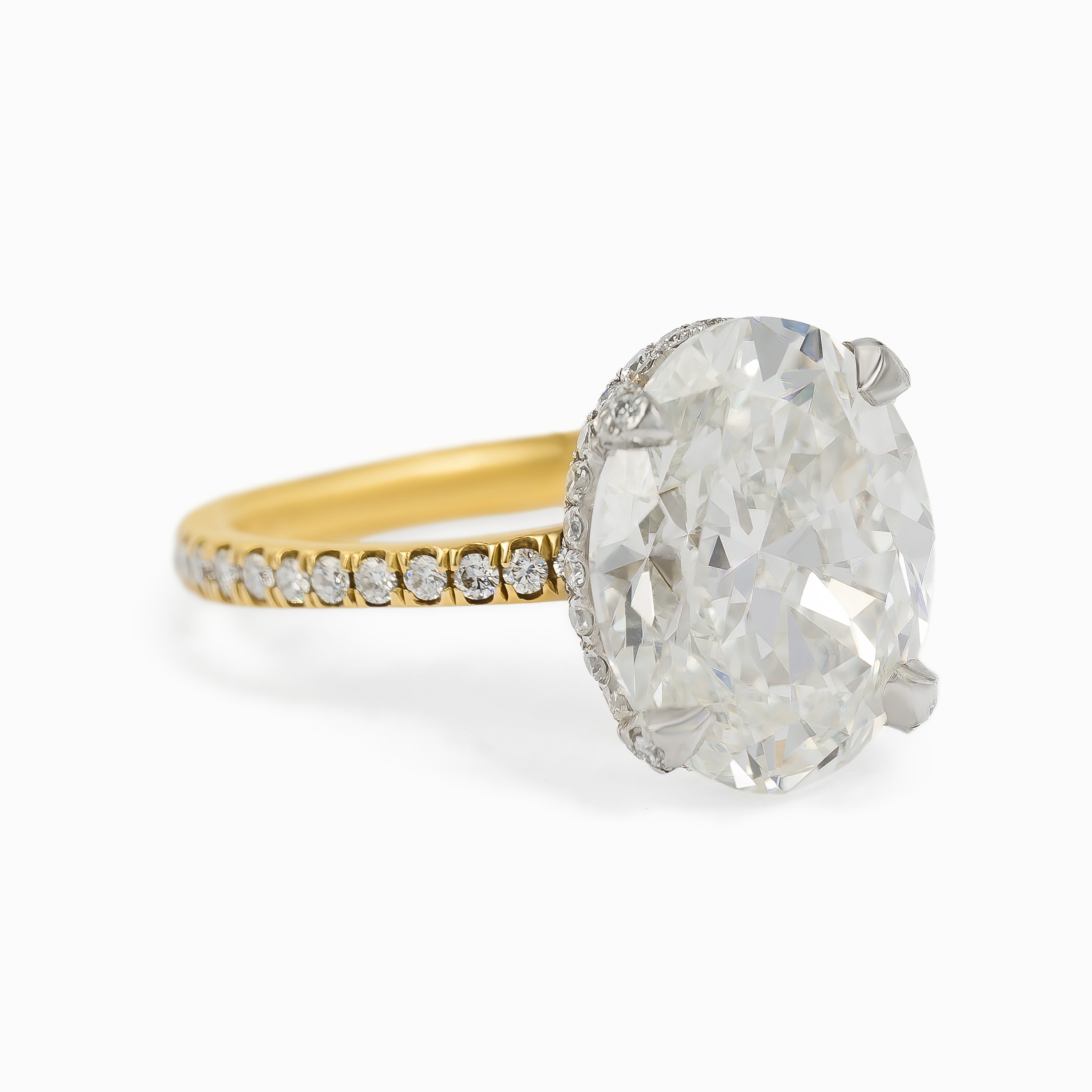 Yellow Gold Ring with Diamond Only Stones