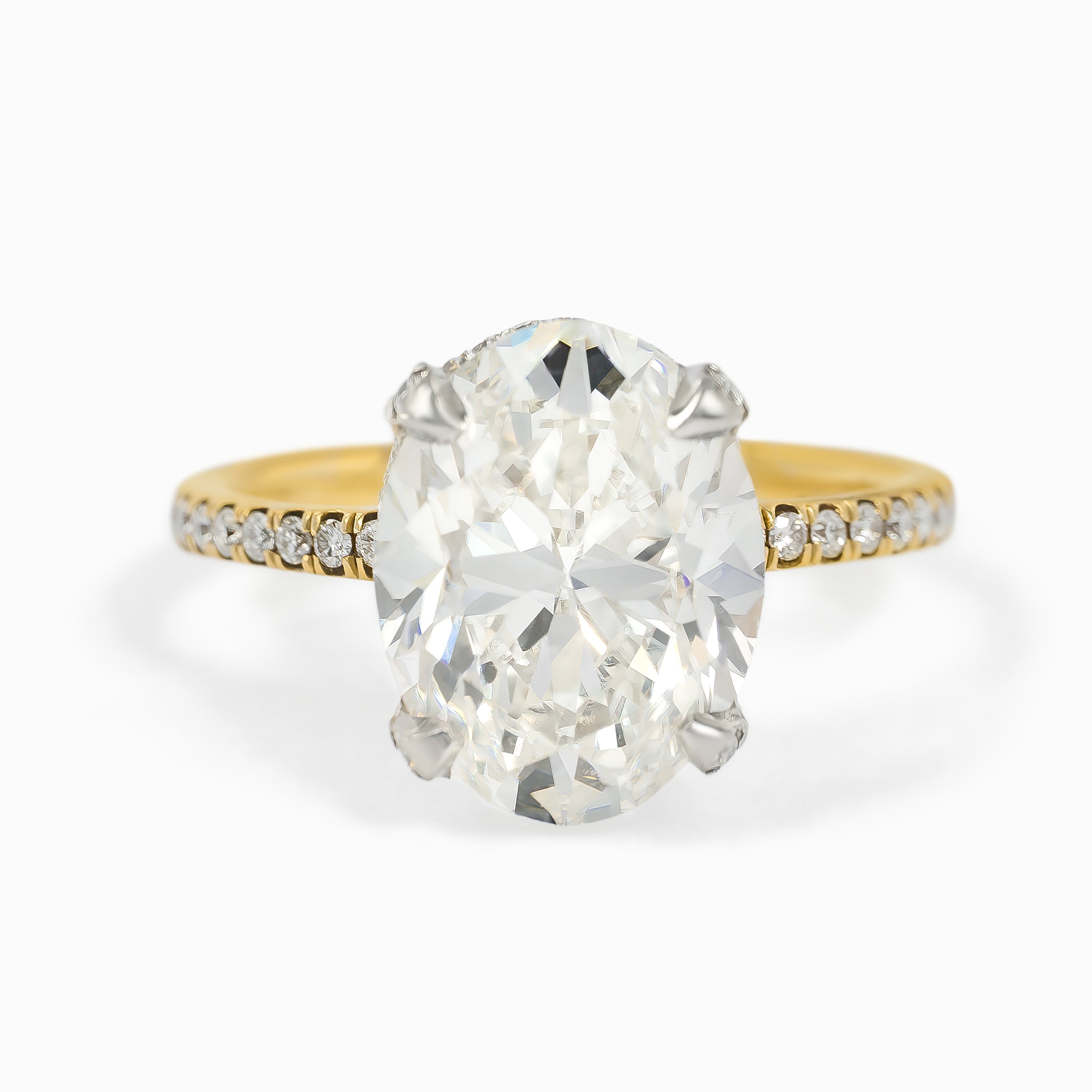 Yellow Gold Ring with Diamond Only Stones