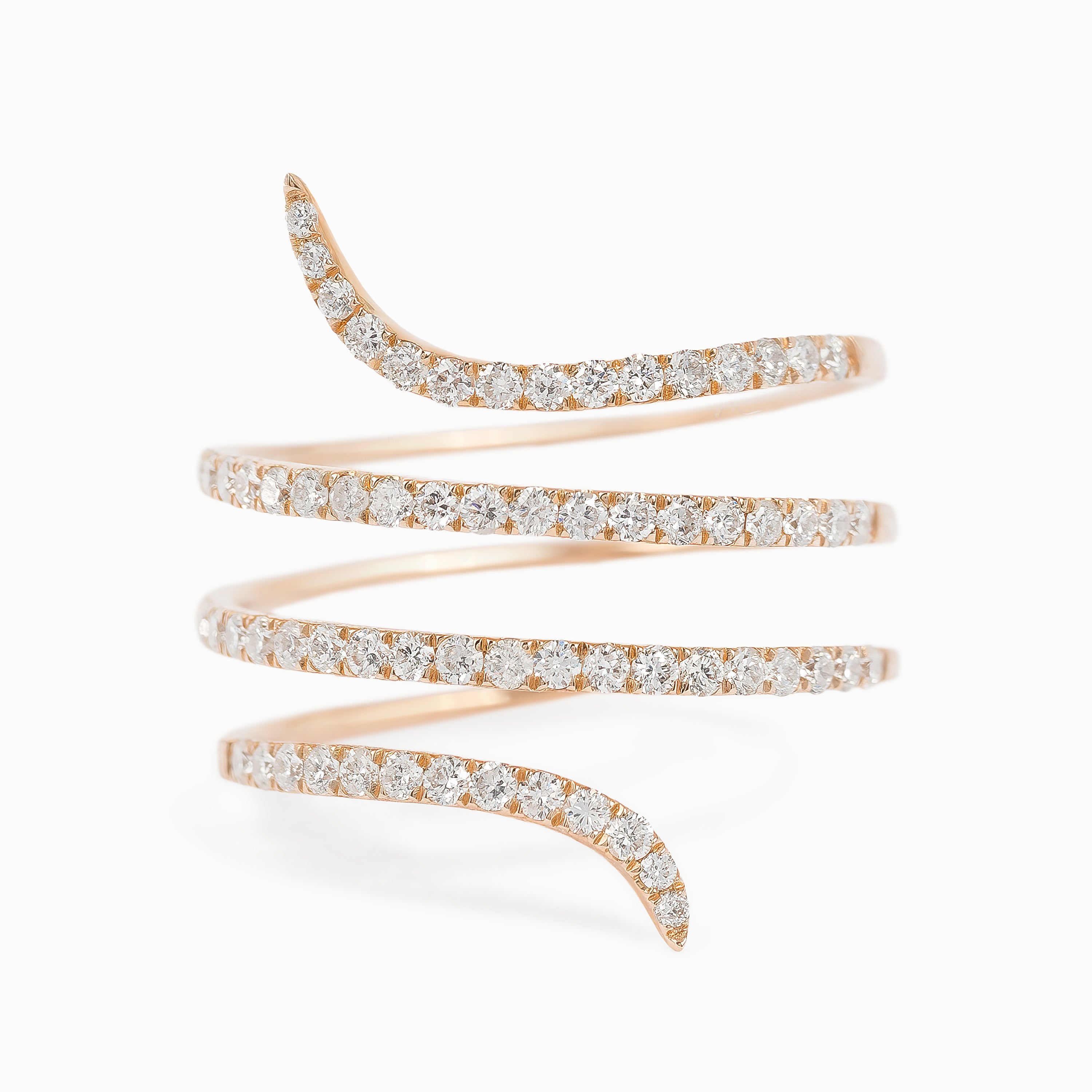 Rose Gold Ring with Diamond Only Stones