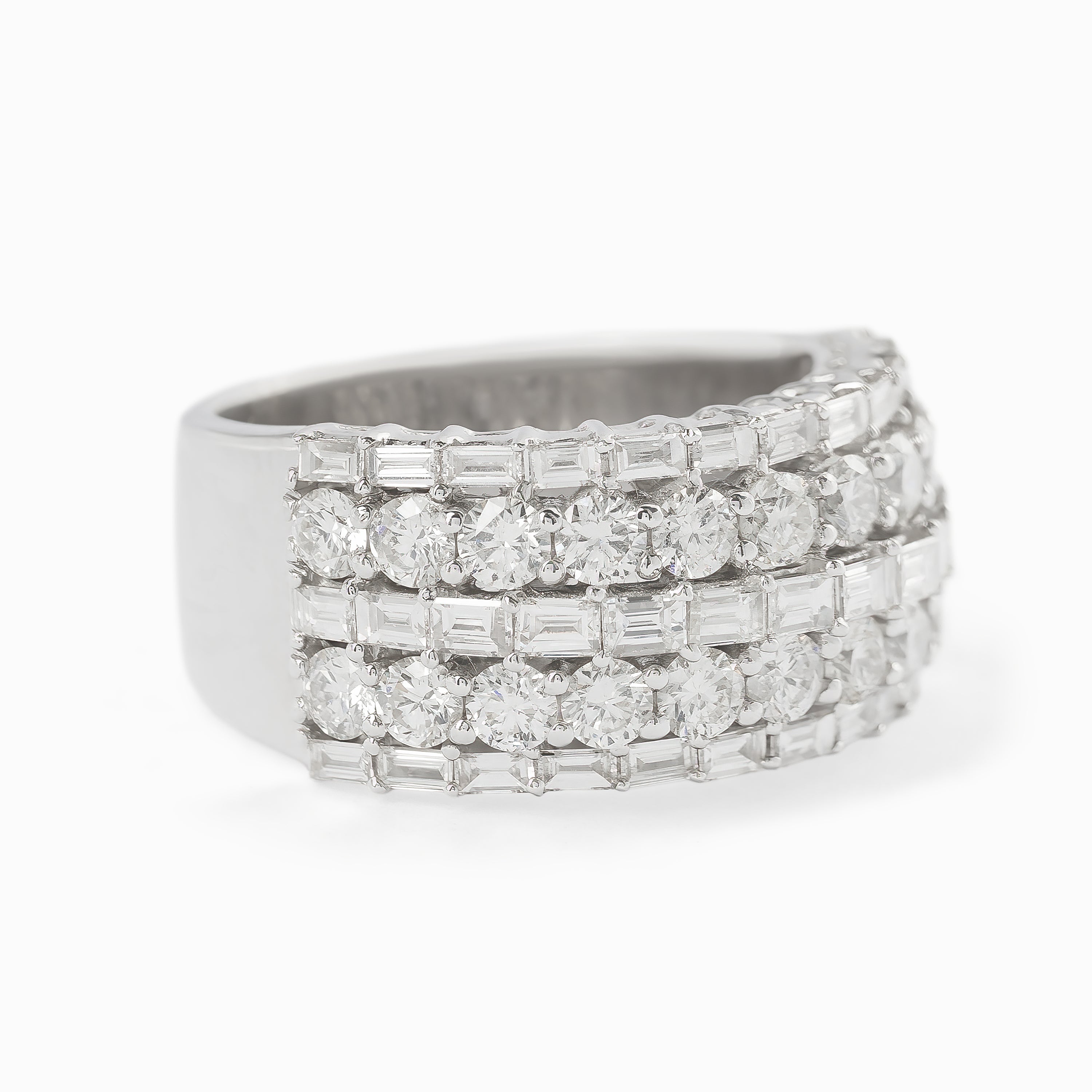 White Gold Ring with Diamond Only Stones