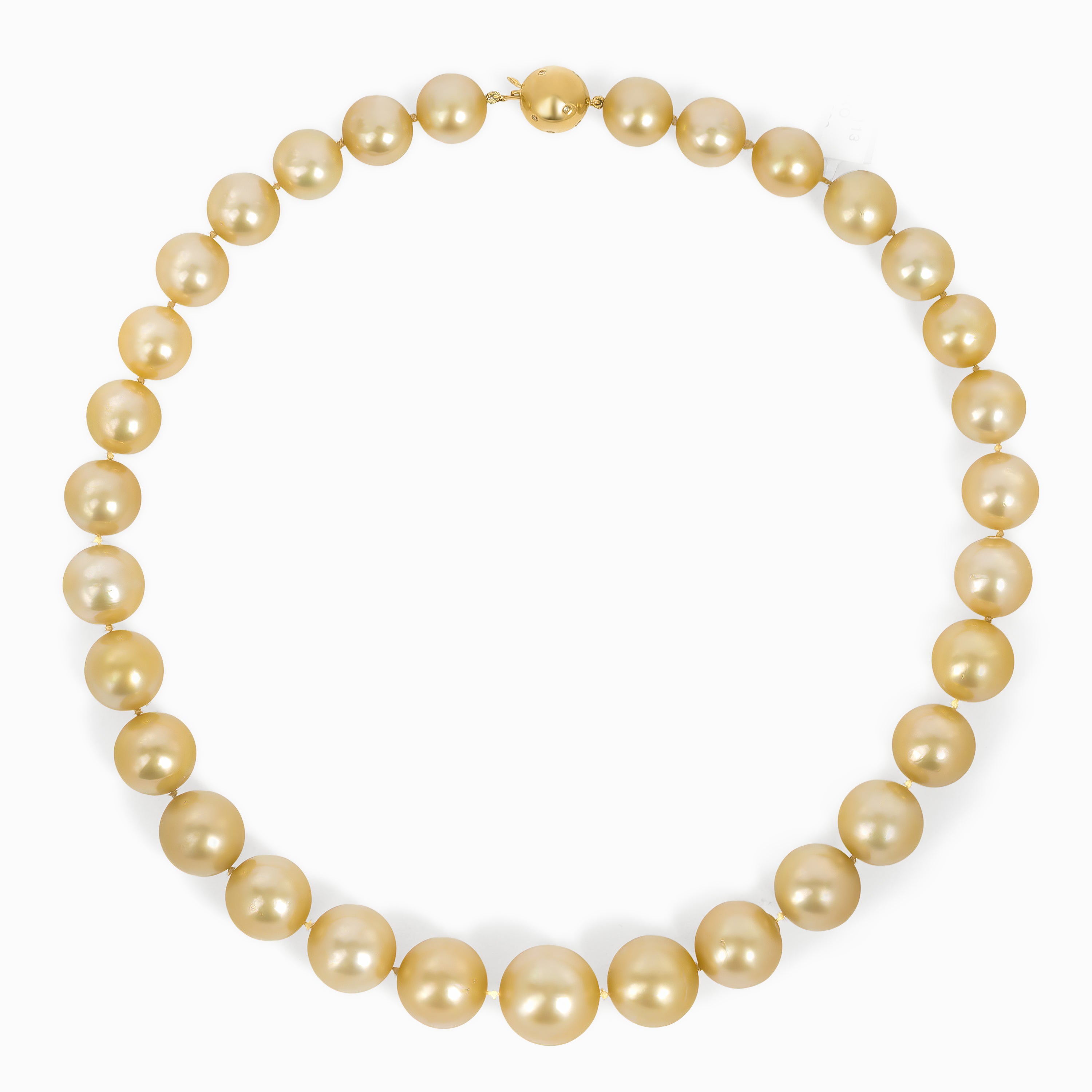 Yellow Gold Necklace with Pearl Stones