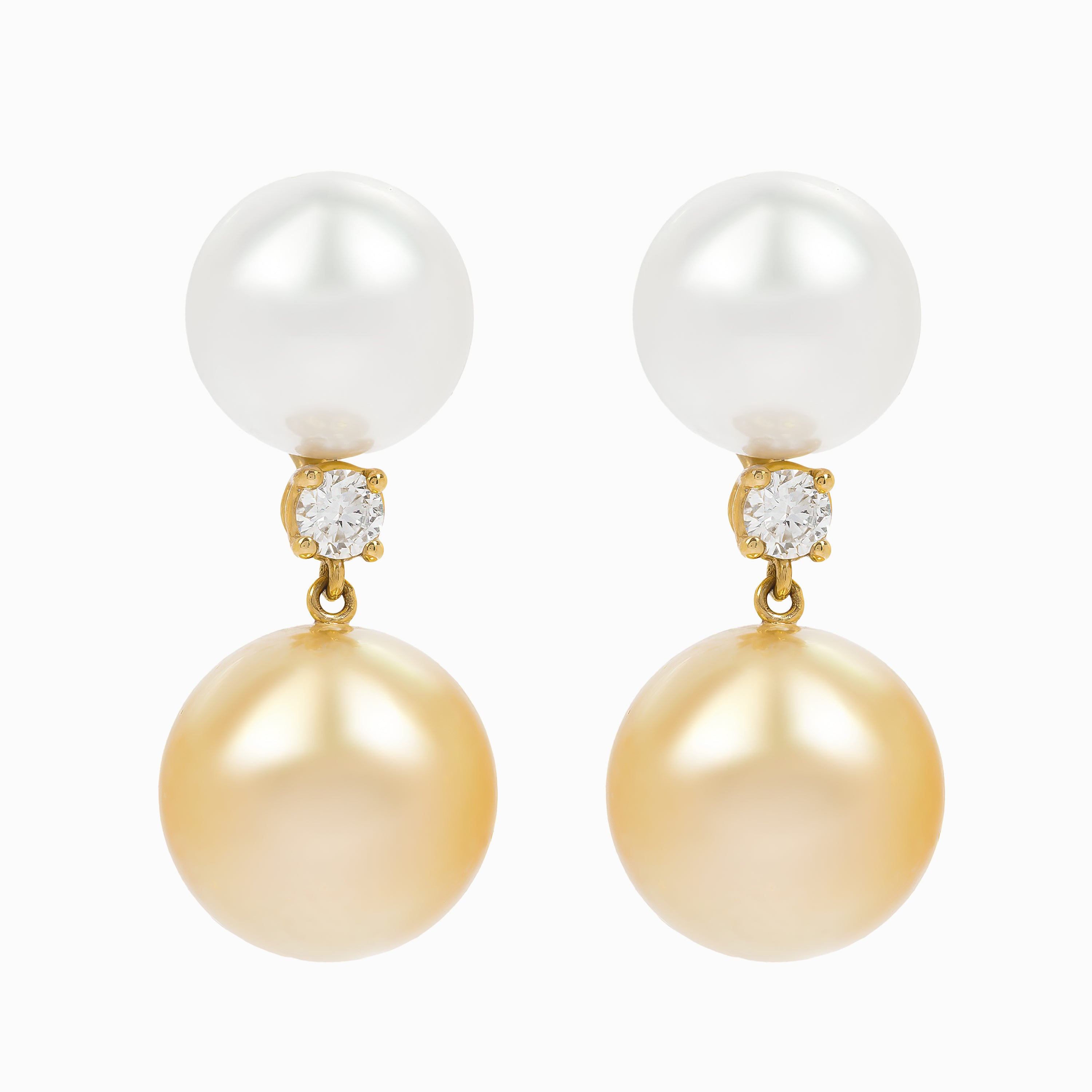 PEARL AND DIAMOND EARRINGS