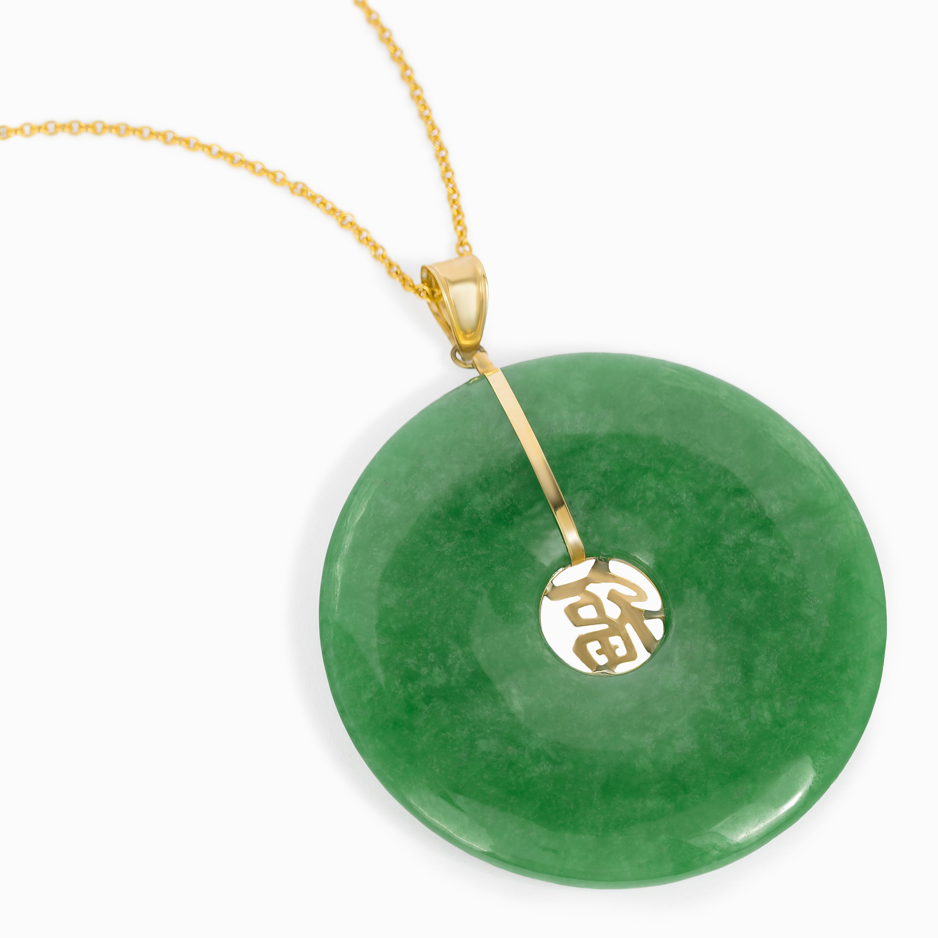 Stone Pendant Necklace with Jade Stones
