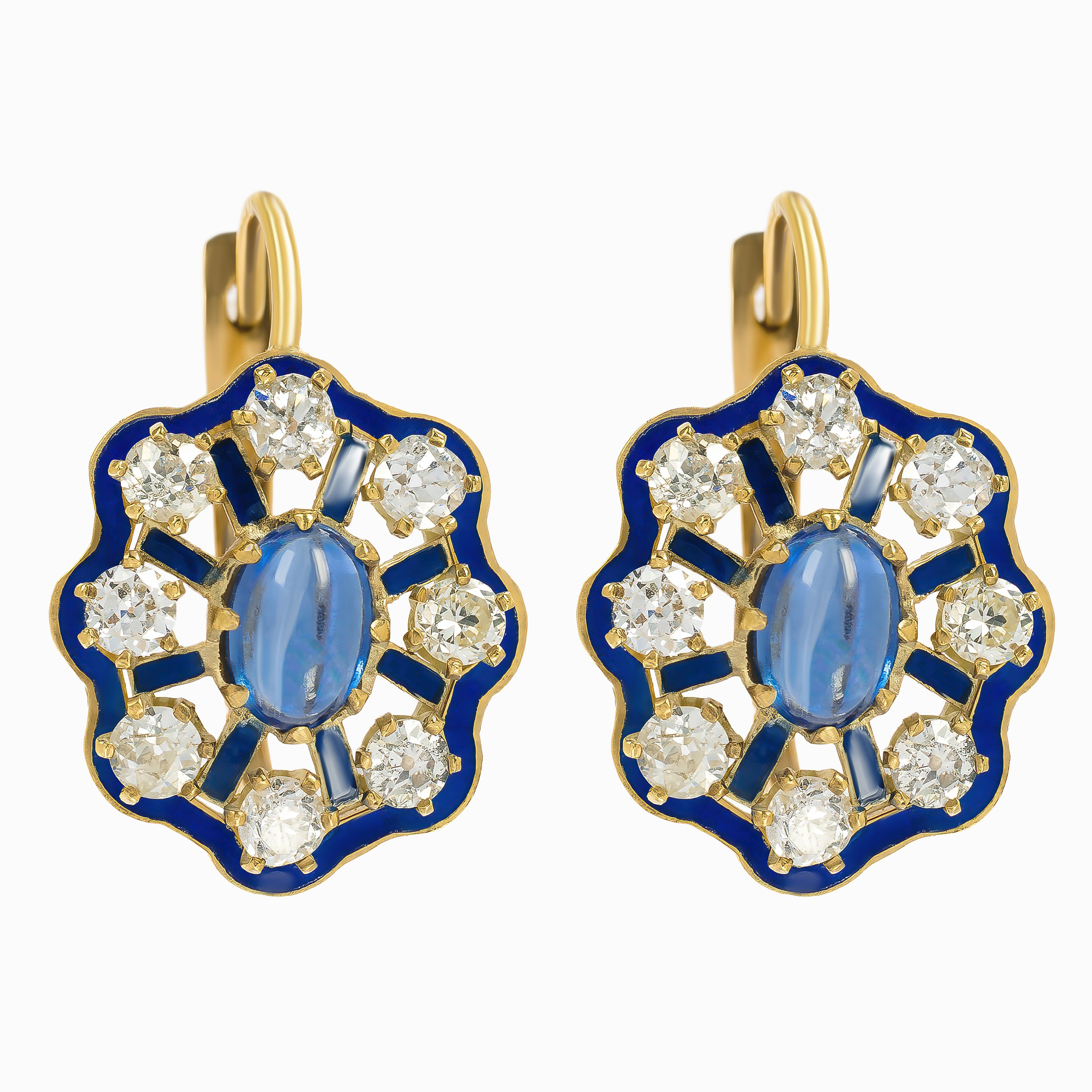 DIAMOND AND SAPPHIRE EARRINGS