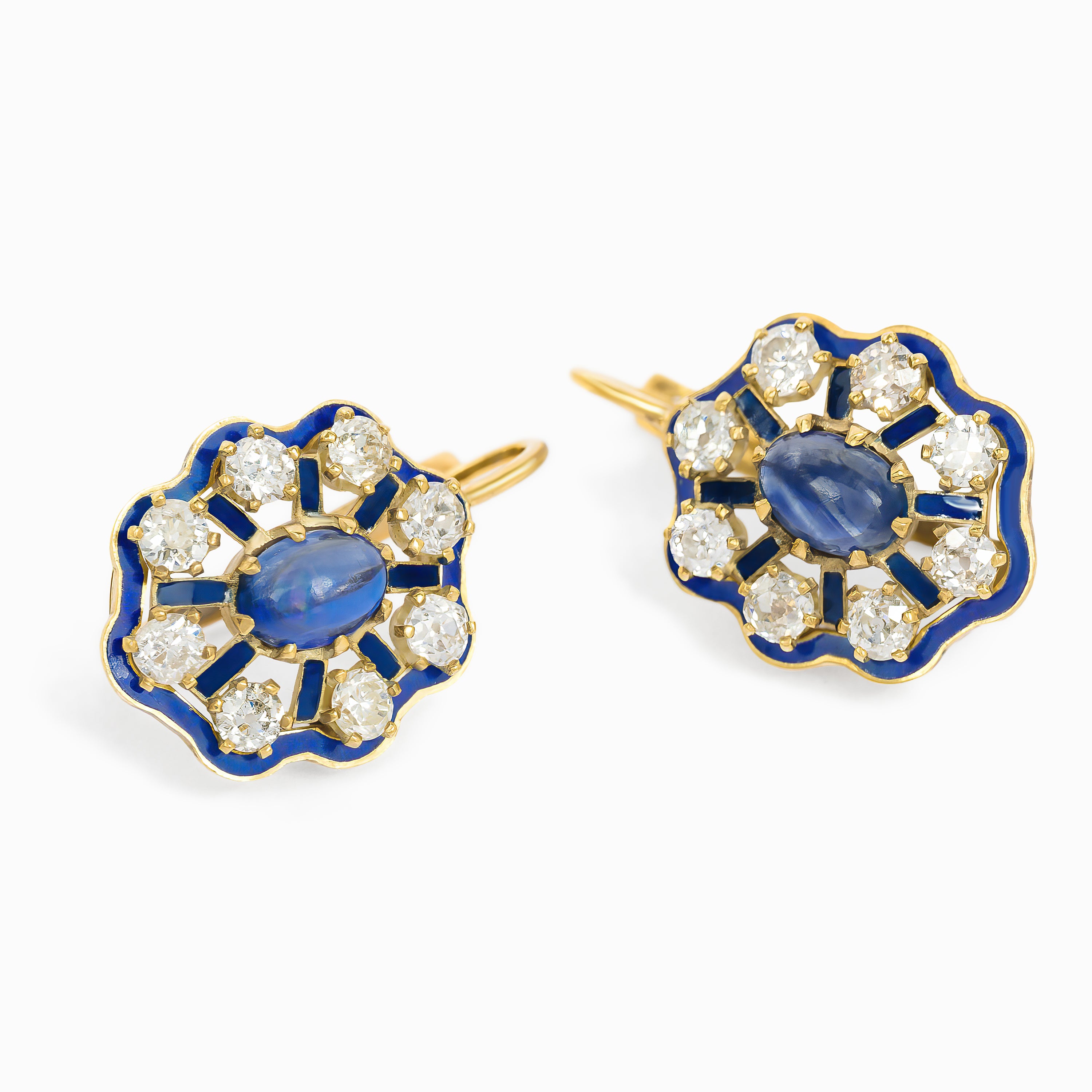 DIAMOND AND SAPPHIRE EARRINGS