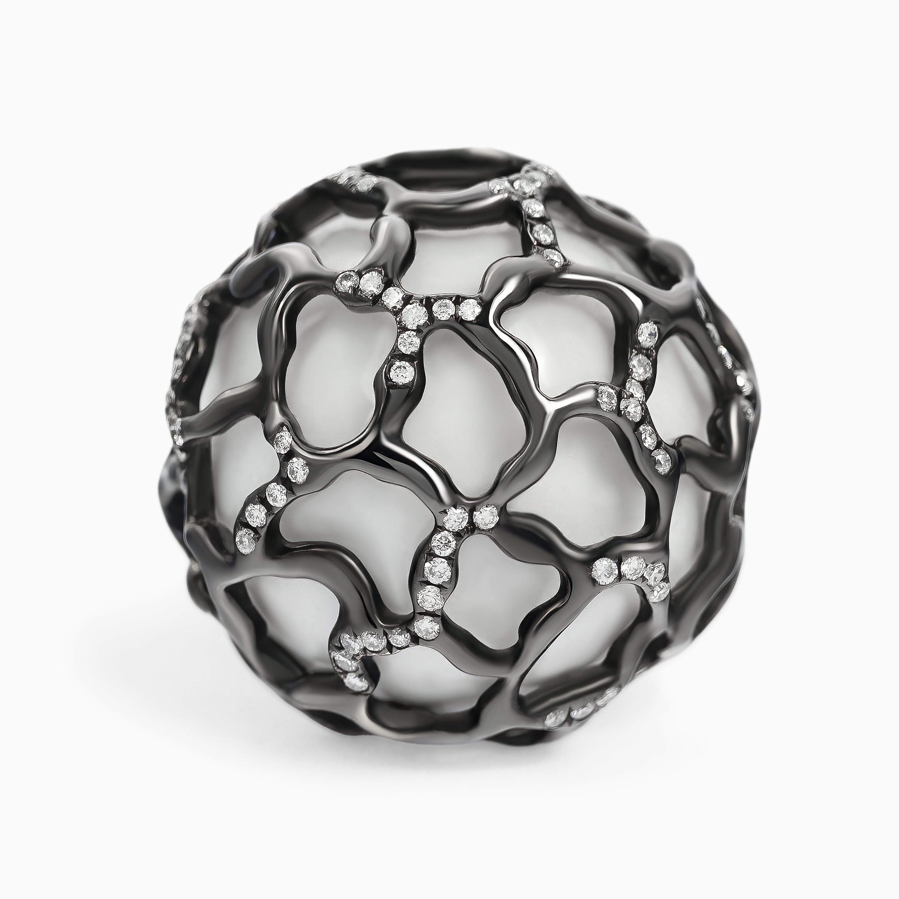 Yellow Gold Ring with Diamond, Pearl Stones